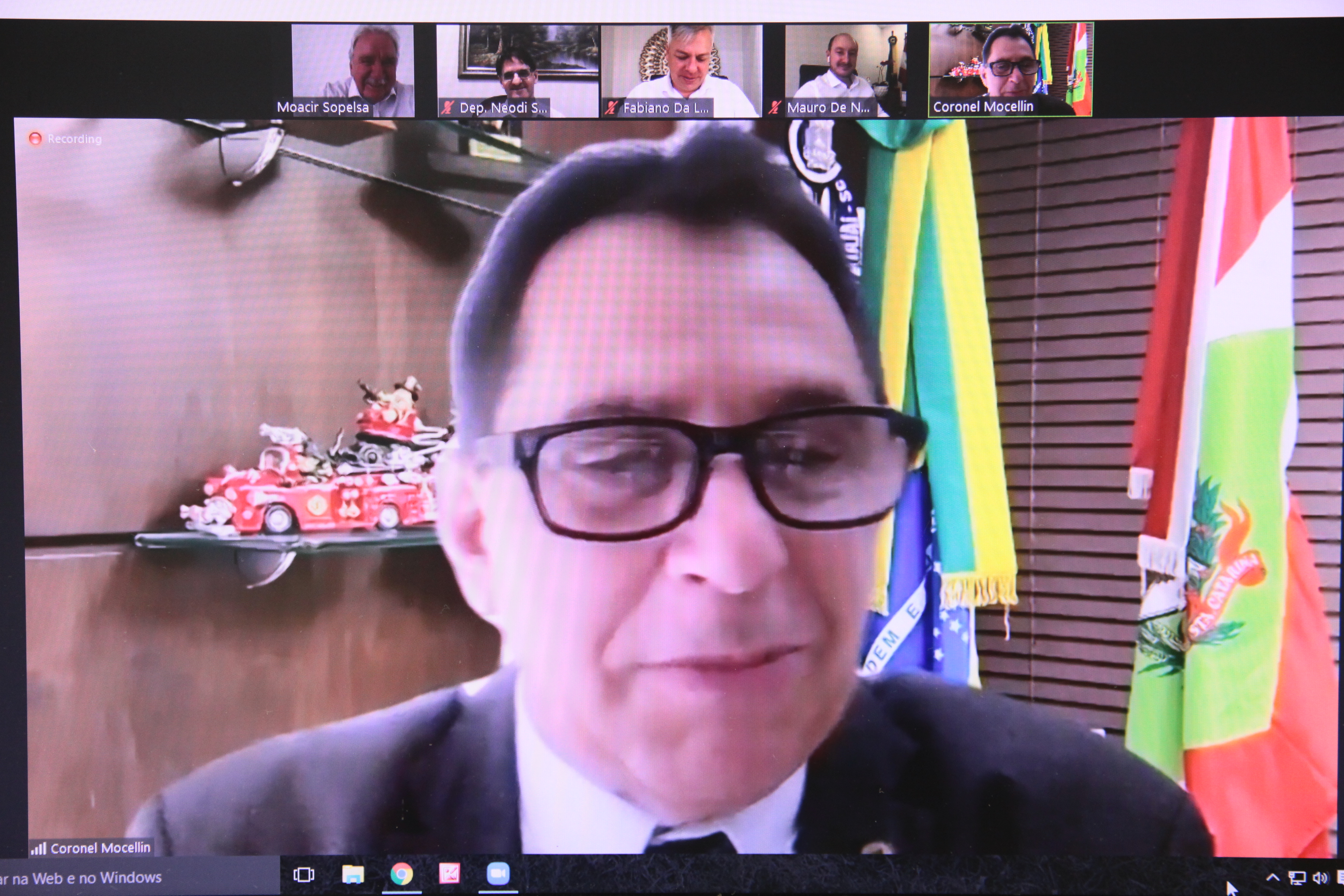 Reunião Virtual da Bancada do Oeste - Deputado Coronel Onir Mocelin (PSL)