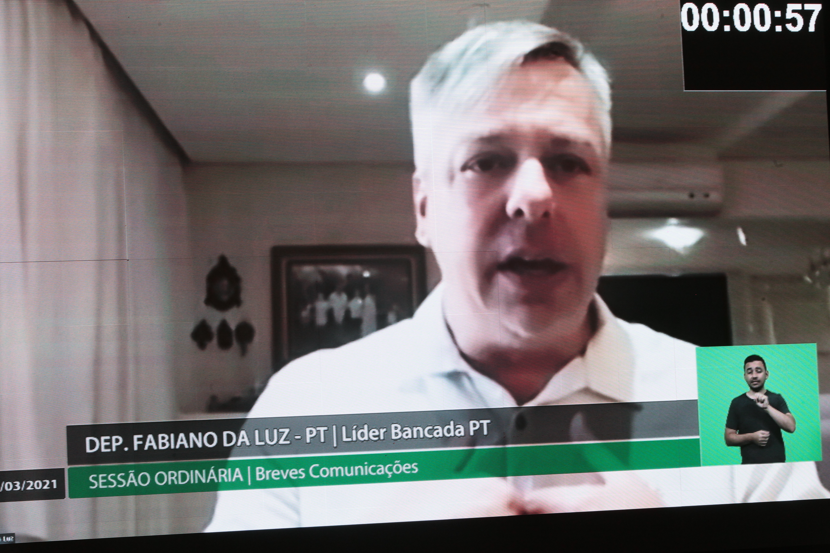 Sessão Ordinária - Deputado Fabiano da Luz (PT)