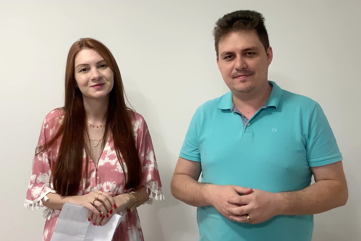 Deputada Ana Campagnolo e o vereador Fernando Cordeiro, de Chapecó