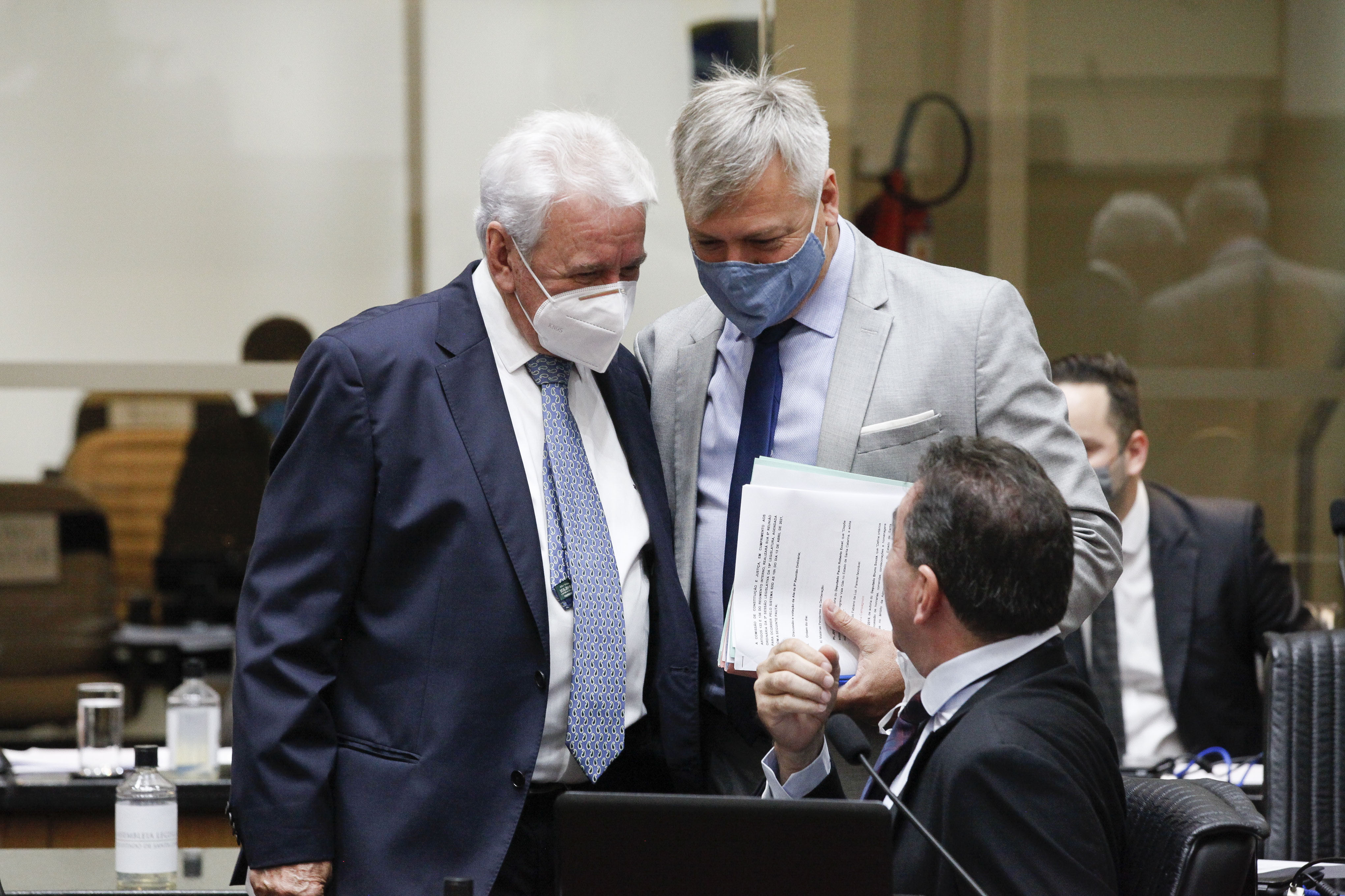 Deputado Moacir Sopelsa (MDB),Deputado Fabiano da Luz (PT),  Deputado Valdir Cobalchini (MDB)
