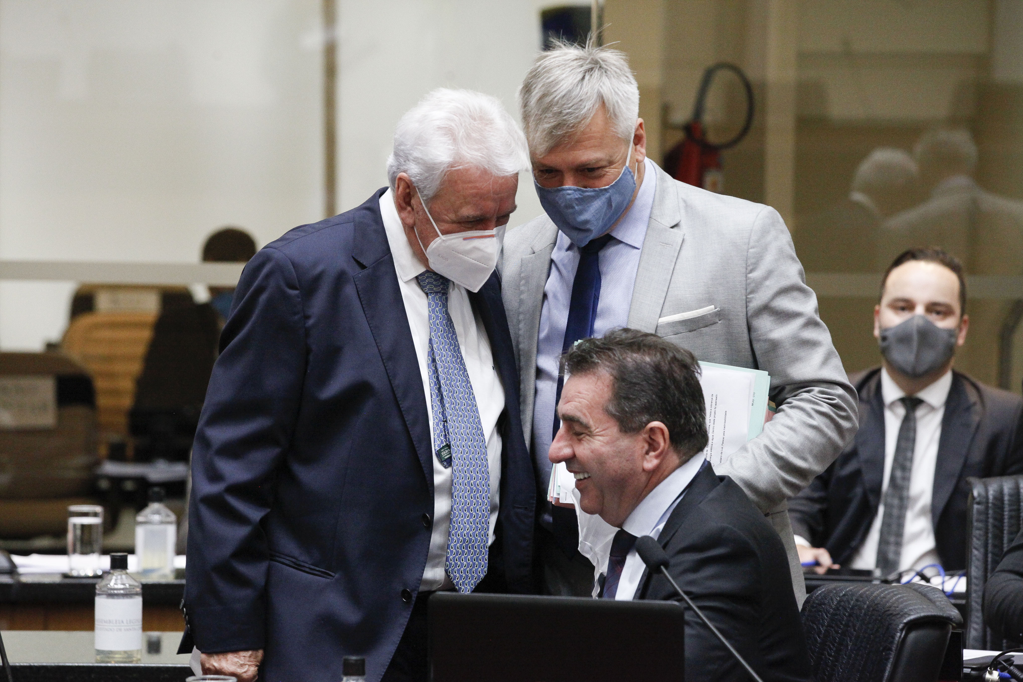 Deputado Moacir Sopelsa (MDB), Deputado Fabiano da Luz (PT), Deputado Valdir Cobalchini (MDB)