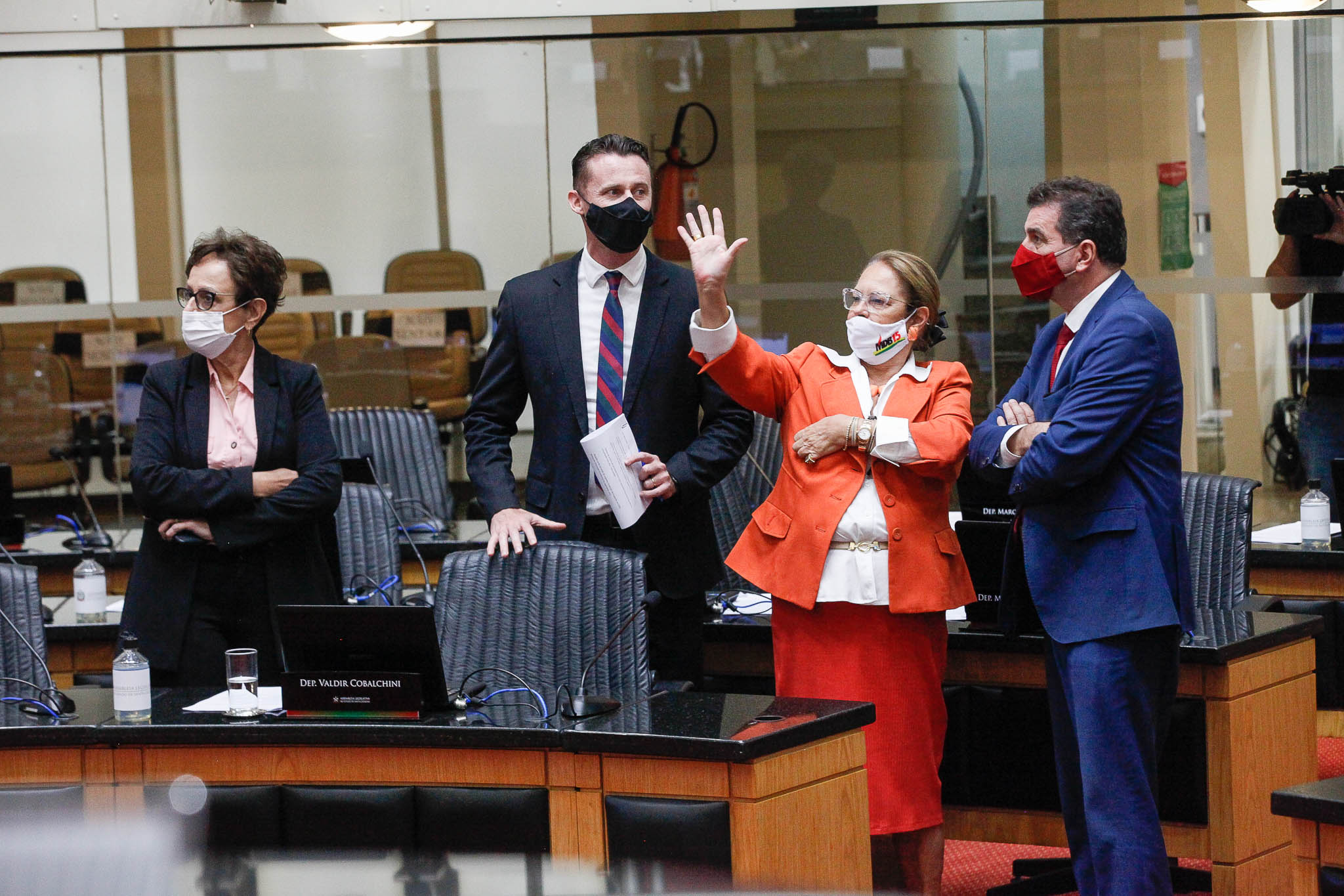 Deputada Dirce Heiderscheidt (MDB), Deputado Fernando Krelling (MDB), Deputada Ada Faraco de Luca (MDB), Deputado Valdir Cobalchini (MDB)