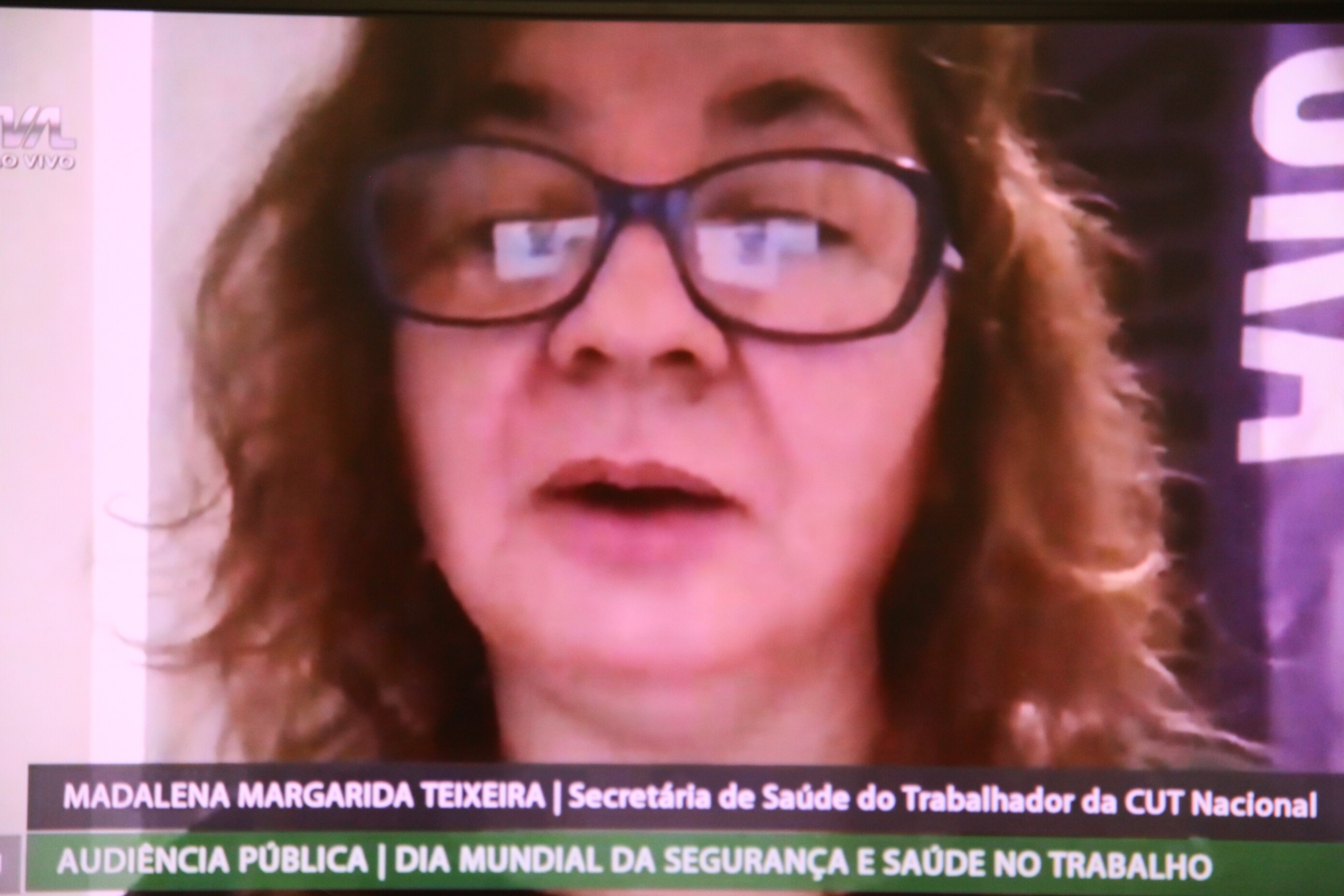 Secretária de Saúde dos Trabalhadores da CUT, Madalena da Silva Teixeira
