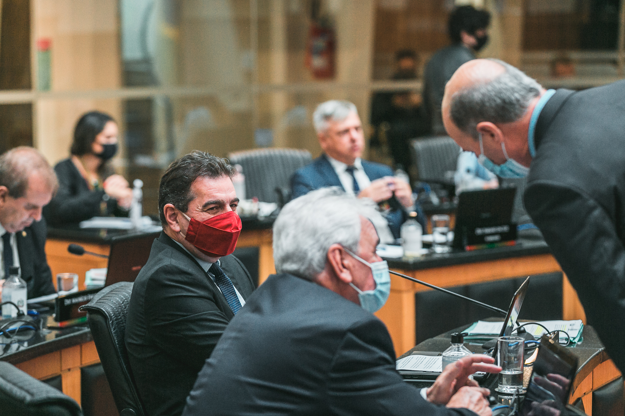 Deputado Moacir Sopelsa (MDB) - Deputado Valdir Cobalchini (MDB) - Deputado José Milton Scheffer (PP)