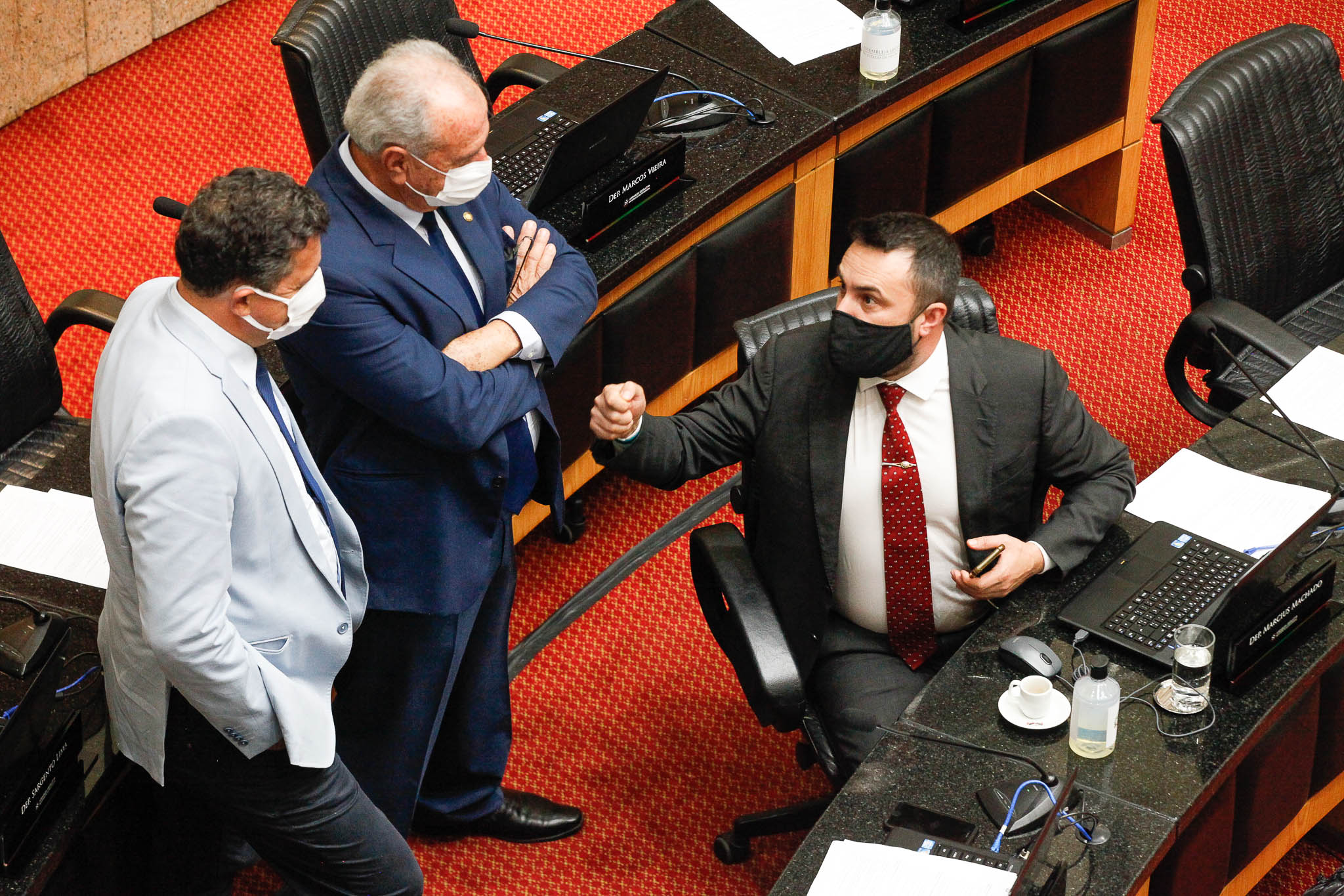 Deputado Ivan Natz (PV), Deputado Nazareno Martins (PSB), Deputado Marcius Machado (PL)