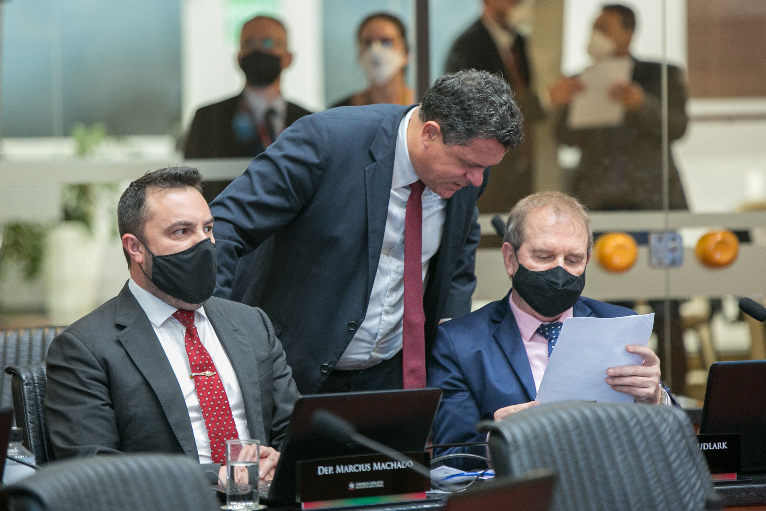 Deputado Marcius Machado (PL), Deputado Ivan Naatz (PL) e Deputado Maurício Eskudlark (PL)