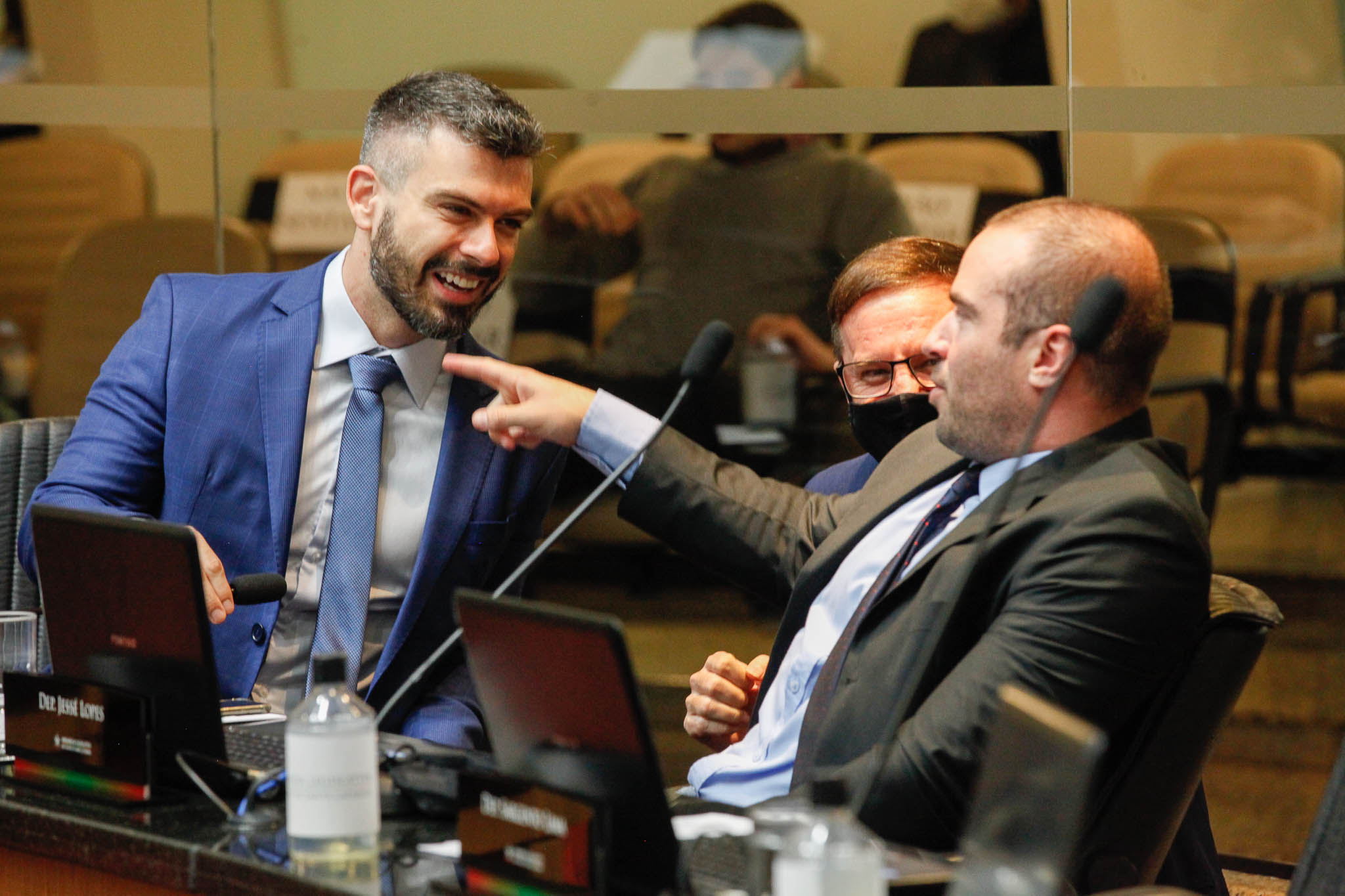 Deputado Bruno Souza (NOVO), Deputado Jair Miotto (PSC), Deputado Jessé Lopes (PSL)