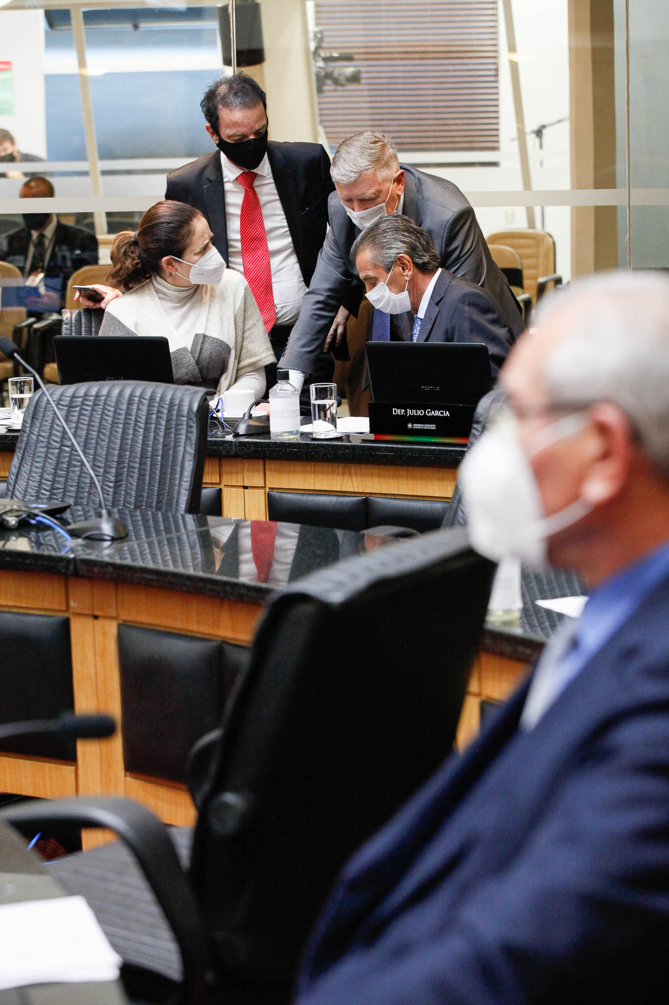 Deputada Marlene Fengler (PSD), Deputado Ismael Santos (PSD), Deputado Milton Hobus (PSD), Deputado Júlio Garcia (PSD)