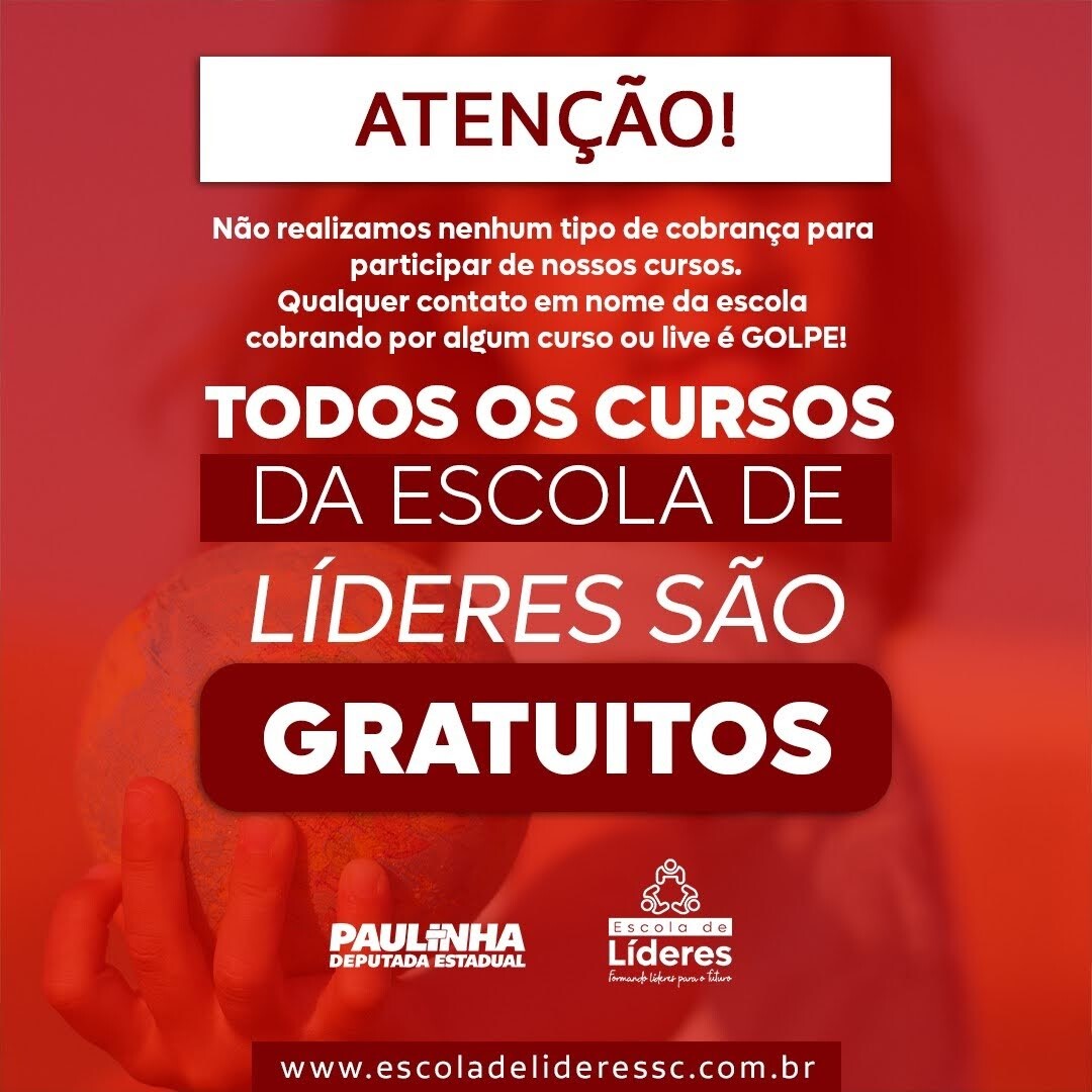 Paulinha alerta para novo golpe envolvendo a Escola de Lideres
