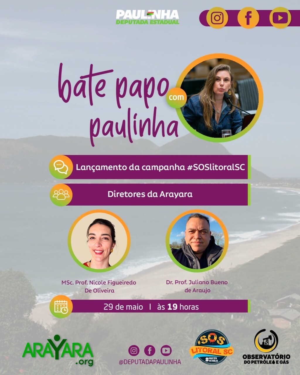Bate-papo com Paulinha neste sábado a partir das 19h nas redes