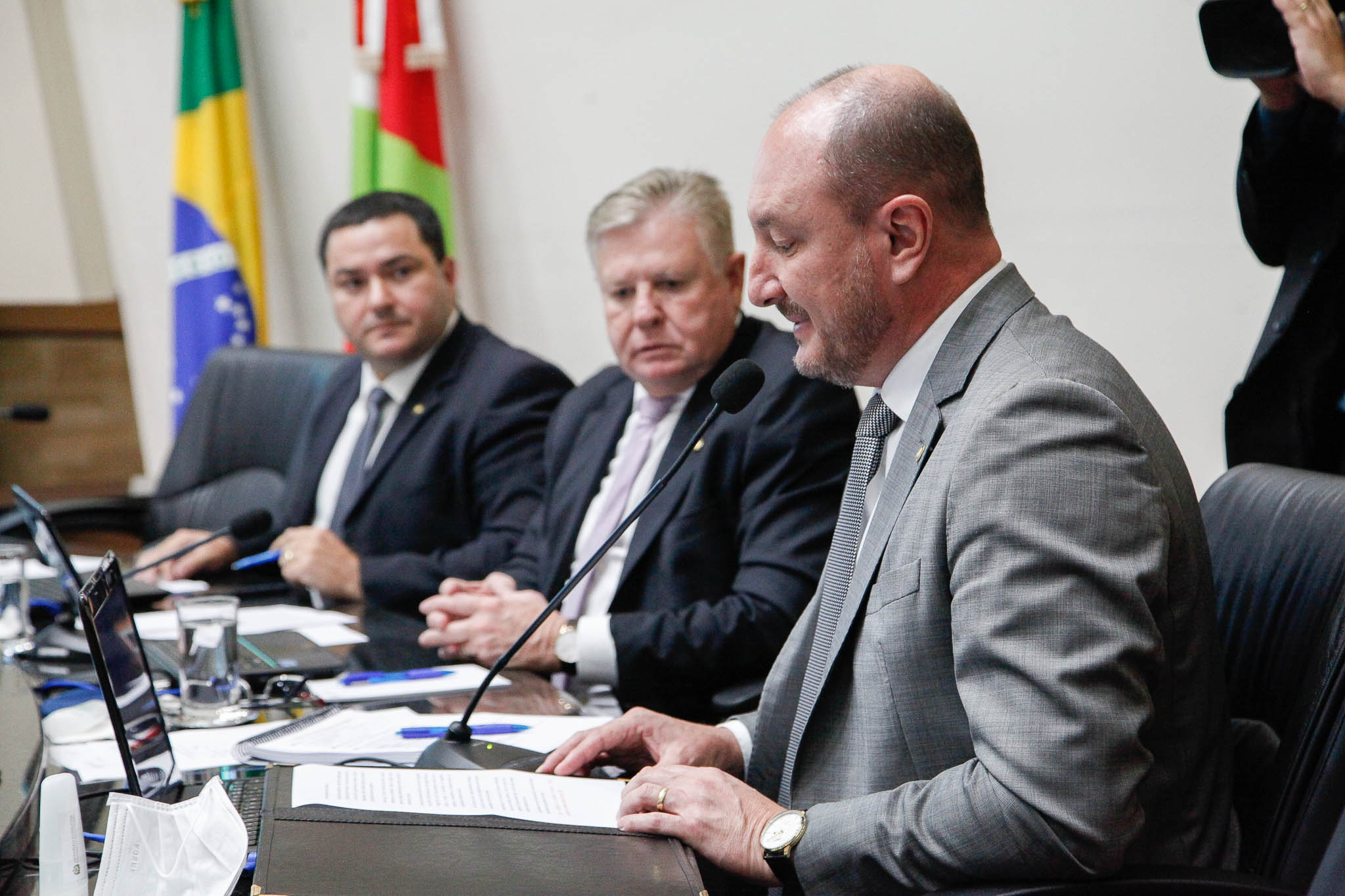Deputado Ricardo Alba (PSL), Deputado Nilso Berlanda (PL), Deputado Mauro de Nadal (MDB)