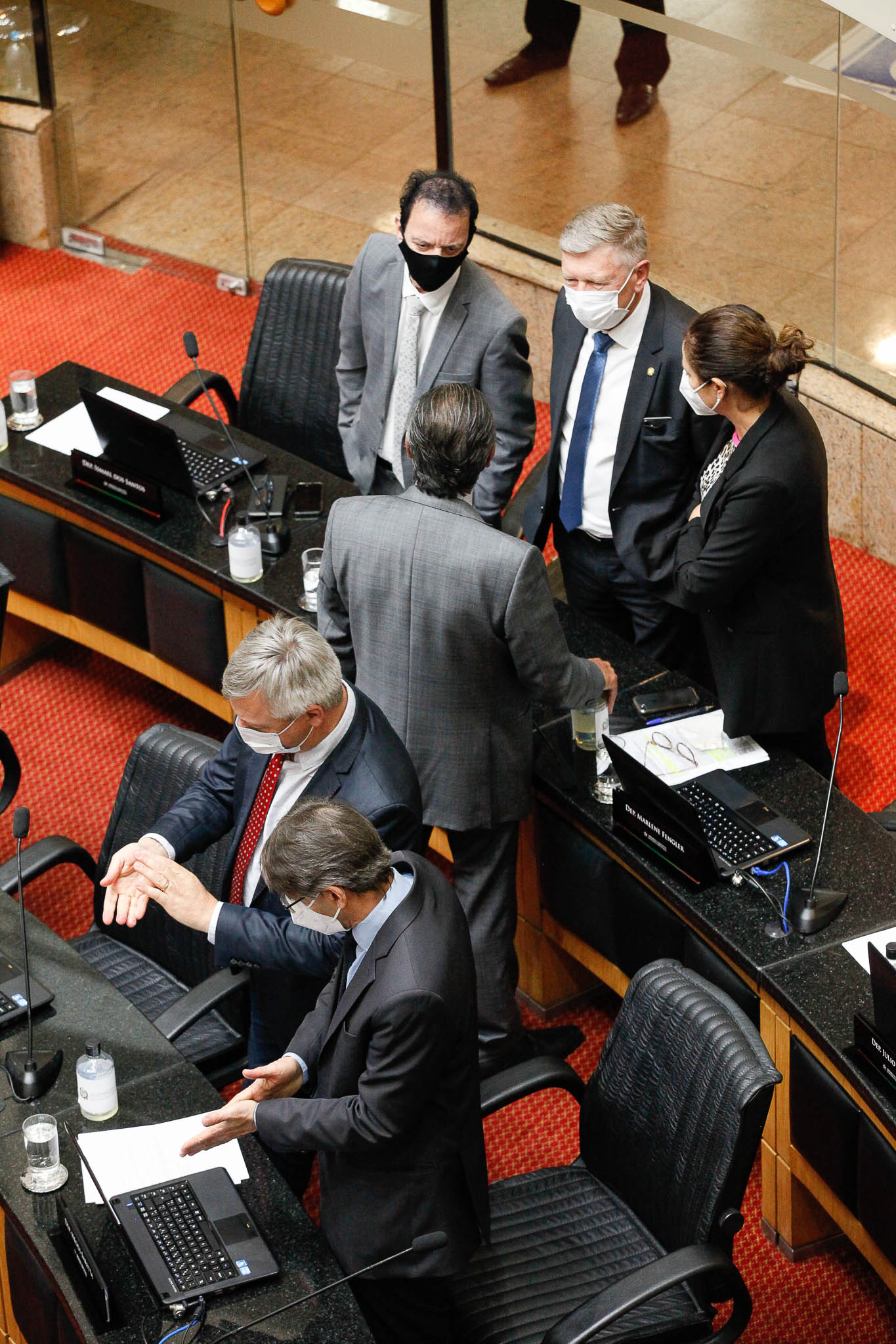 Deputado Ismael Santos (PSD), Deputado Milton Hobus (PSD), Deputada Marlene Fengler (PSD, Deputado Júlio Garcia (PSD)