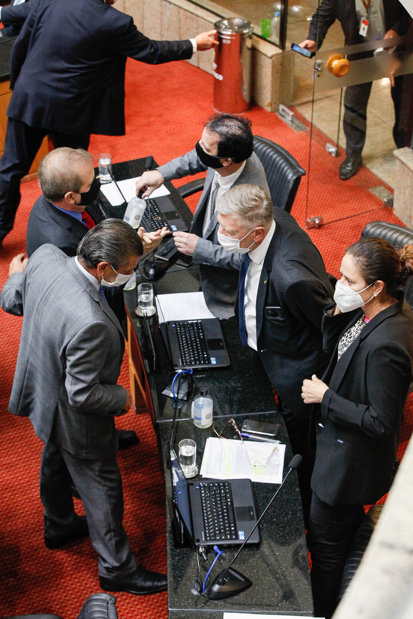 Deputado Maurício Eskudlark (PL), Deputado Ismael Santos (PSD), Deputado Milton Hobus (PSD), Deputada Marlene Fengler (PSD, Deputado Júlio Garcia (PSD)