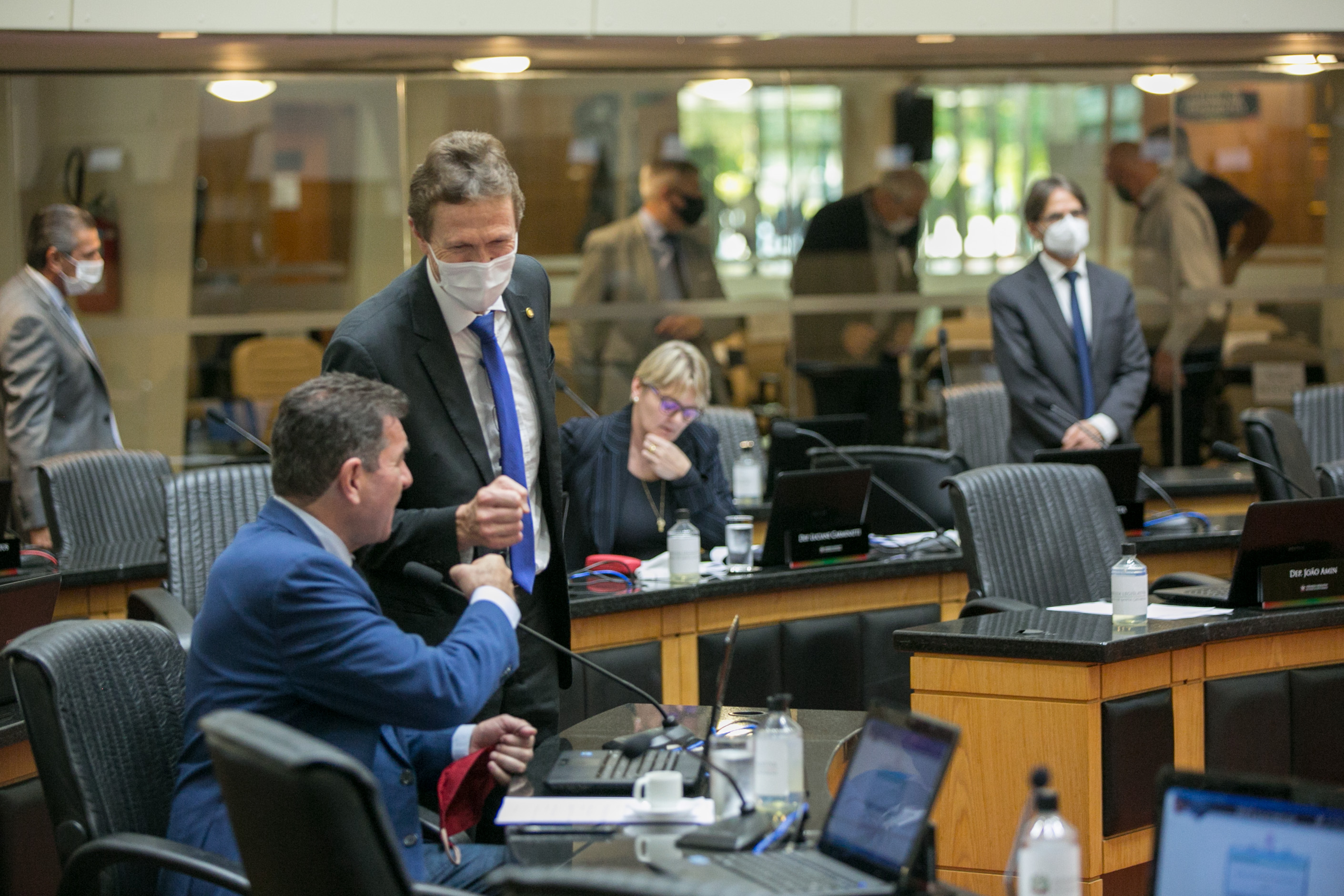 Deputado Valdir Cobalchini (MDB) e Deputado Volnei Weber (MDB)