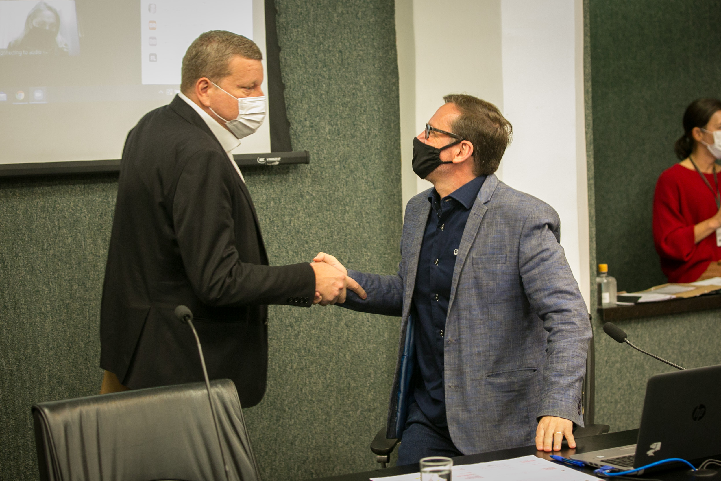 Secretário de Estado do Desenvolvimento Econômico Sustentável, Luciano Buligon e Deputado Jair Miotto (PSC)
