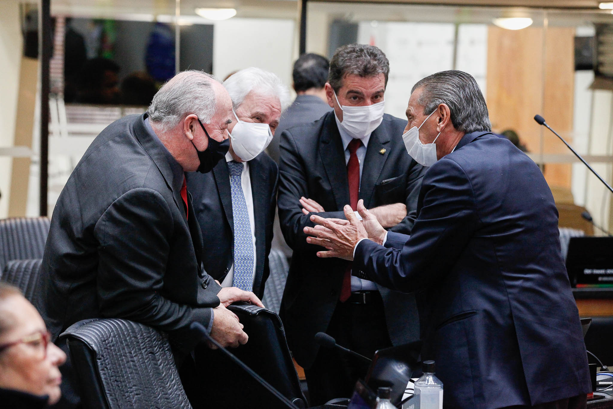 Deputado Romildo Titon (MDB),, Deputado Moacir Sopelsa (MDB), Deputado Valdir Cobalchini (MDB), Deputado Júlio Garcia (PSD)