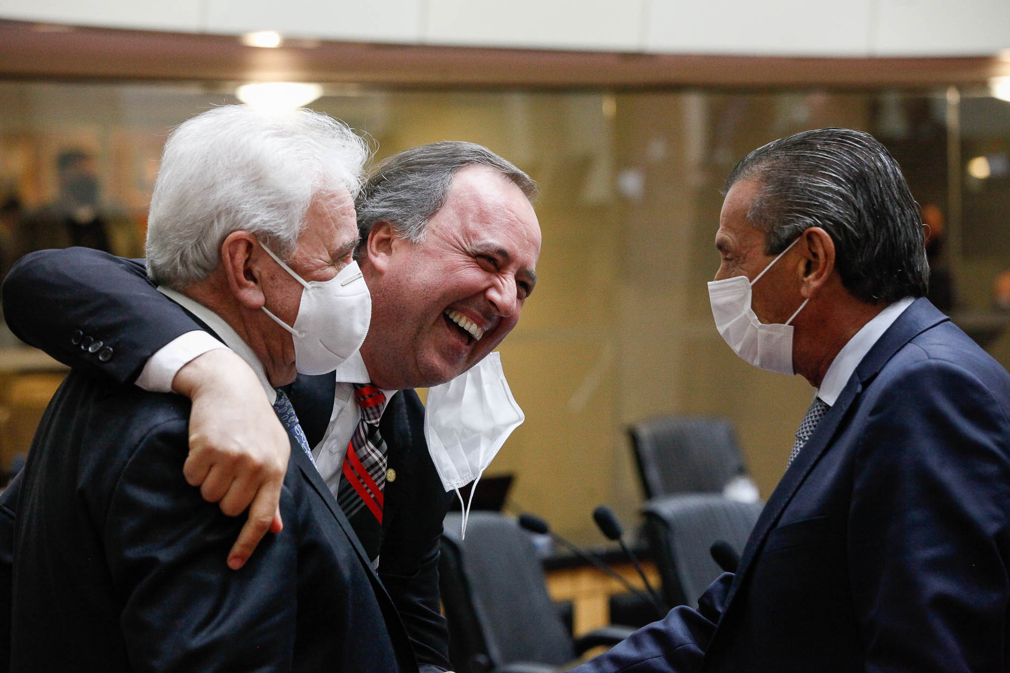 Deputado Moacir Sopelsa (MDB), Deputado Kennedy Nunes (PTB), Deputado Júlio Garcia (PSD)