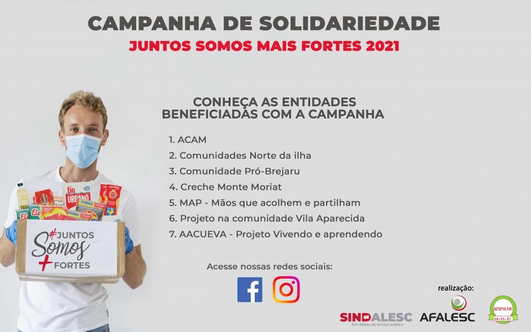 Servidores e entidades ligadas à Alesc promovem campanha solidária