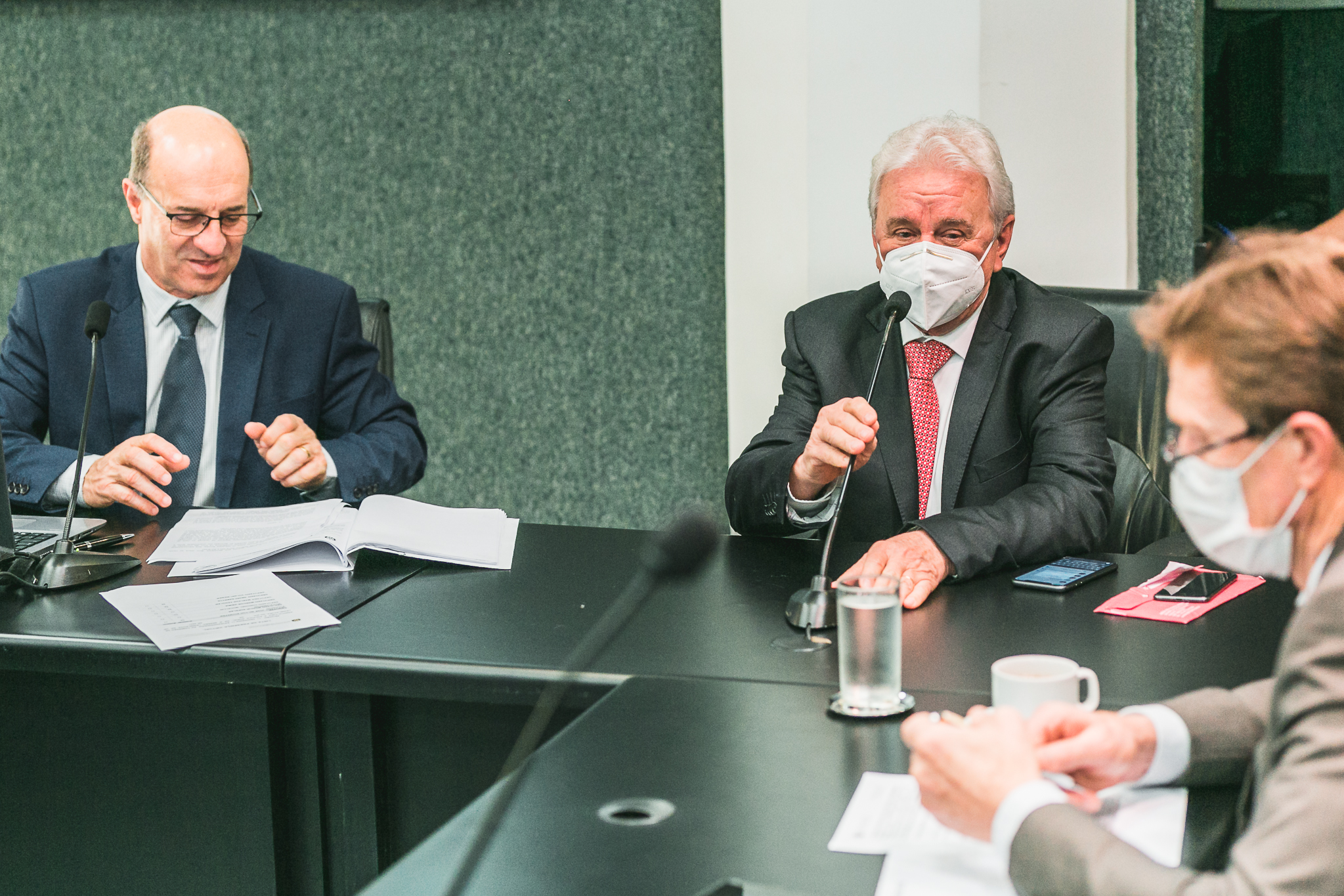 Deputado Moacir Sopelsa (MDB) - Deputado José Milton Scheffer (PP) - Deputado Volnei Weber (MDB)