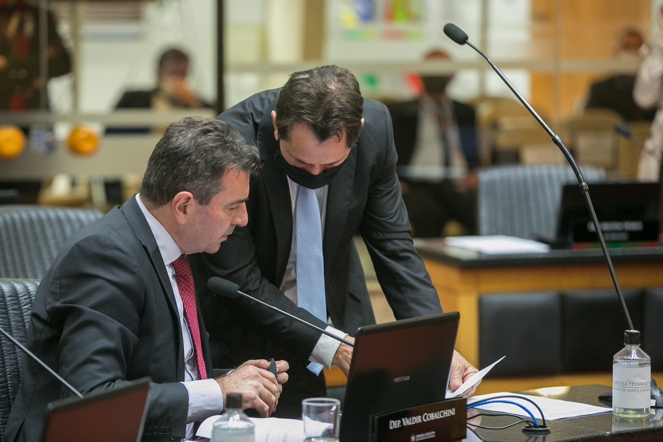 Deputado Valdir Cobalchini (MDB) e Deputado Coronel Mocellin (PSL)