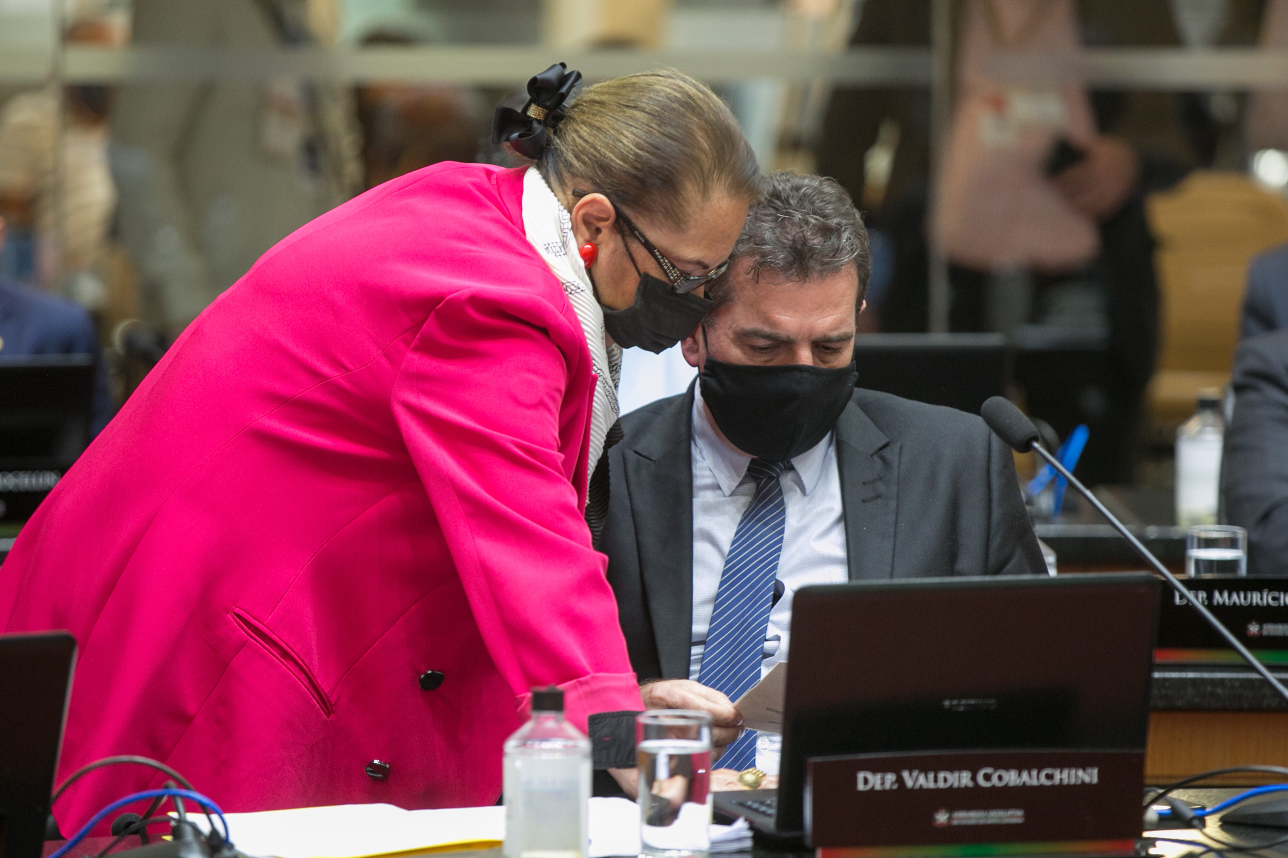 Deputada Ada De Luca (MDB) e Deputado Valdir Cobalchini (MDB)