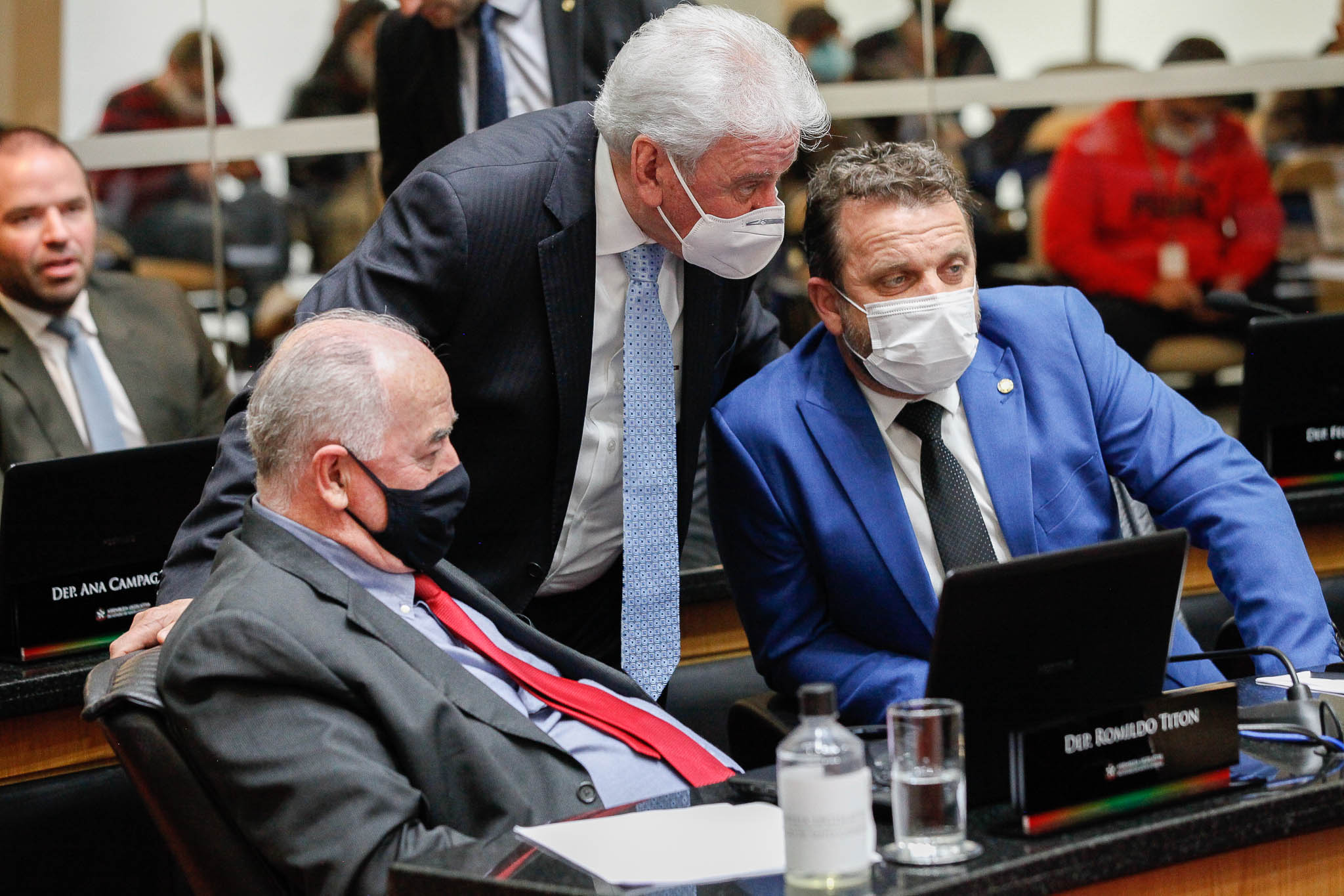 Deputado Romildo Titon (MDB), Deputado Moacir Sopelsa (MDB), Deputado Jerry Comper (MDB)