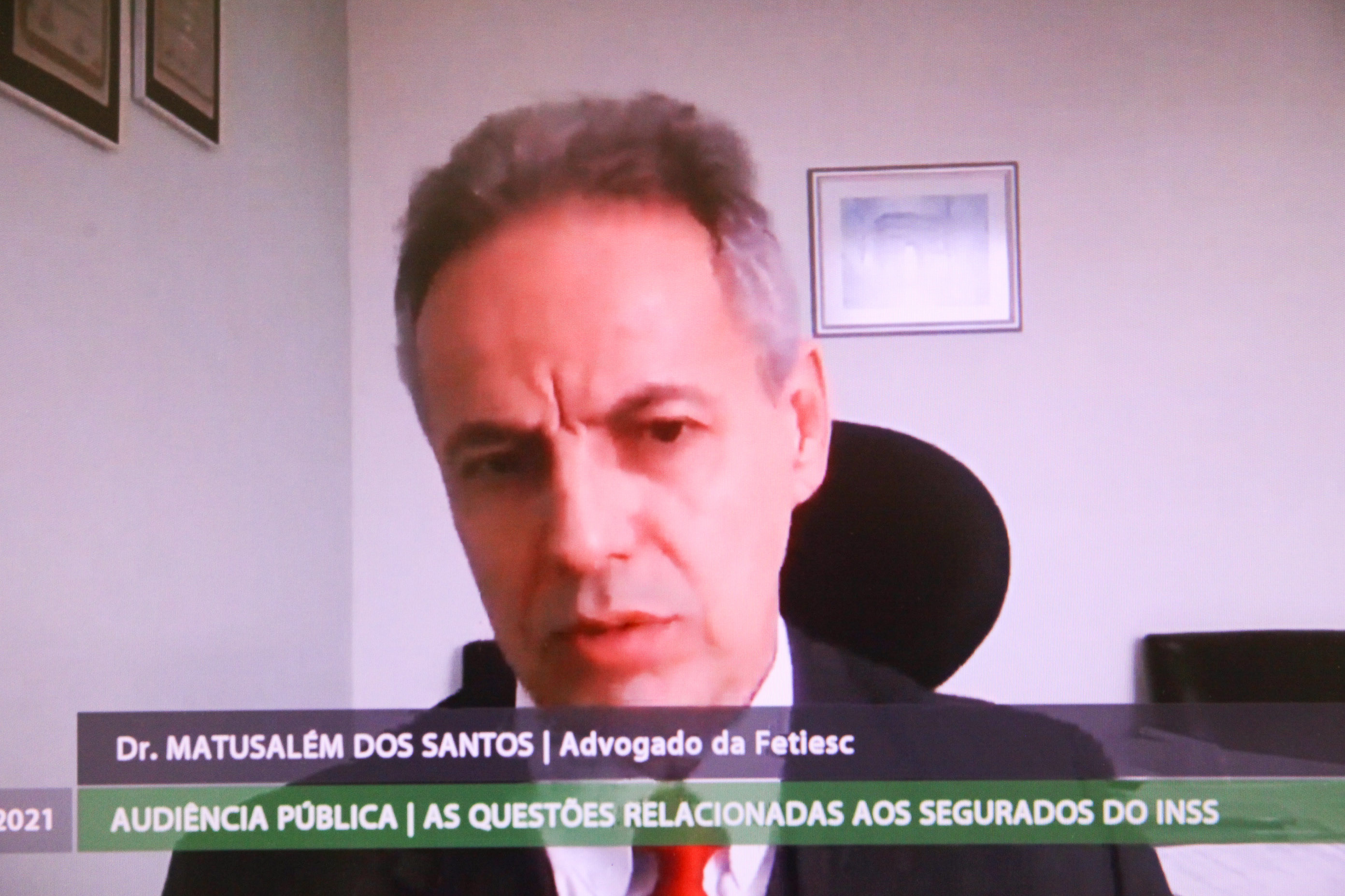 Audiência Pública para debater as questões relacionadas aos segurados do INSS - Matuzalém dos Santos (advogado FETIESC)