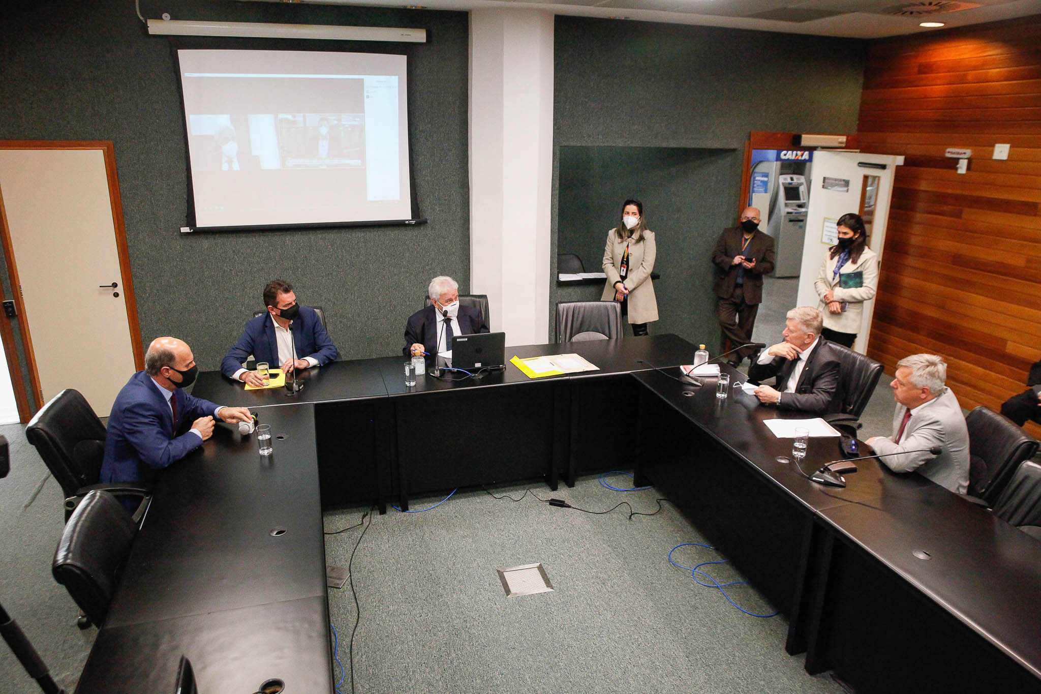 Deputado Milton Scheffer (PP), Deputado Valdir Cobalchini (MDB), Deputado Moacir Sopelsa (MDB), Deputado Milton Hobus (PSD)