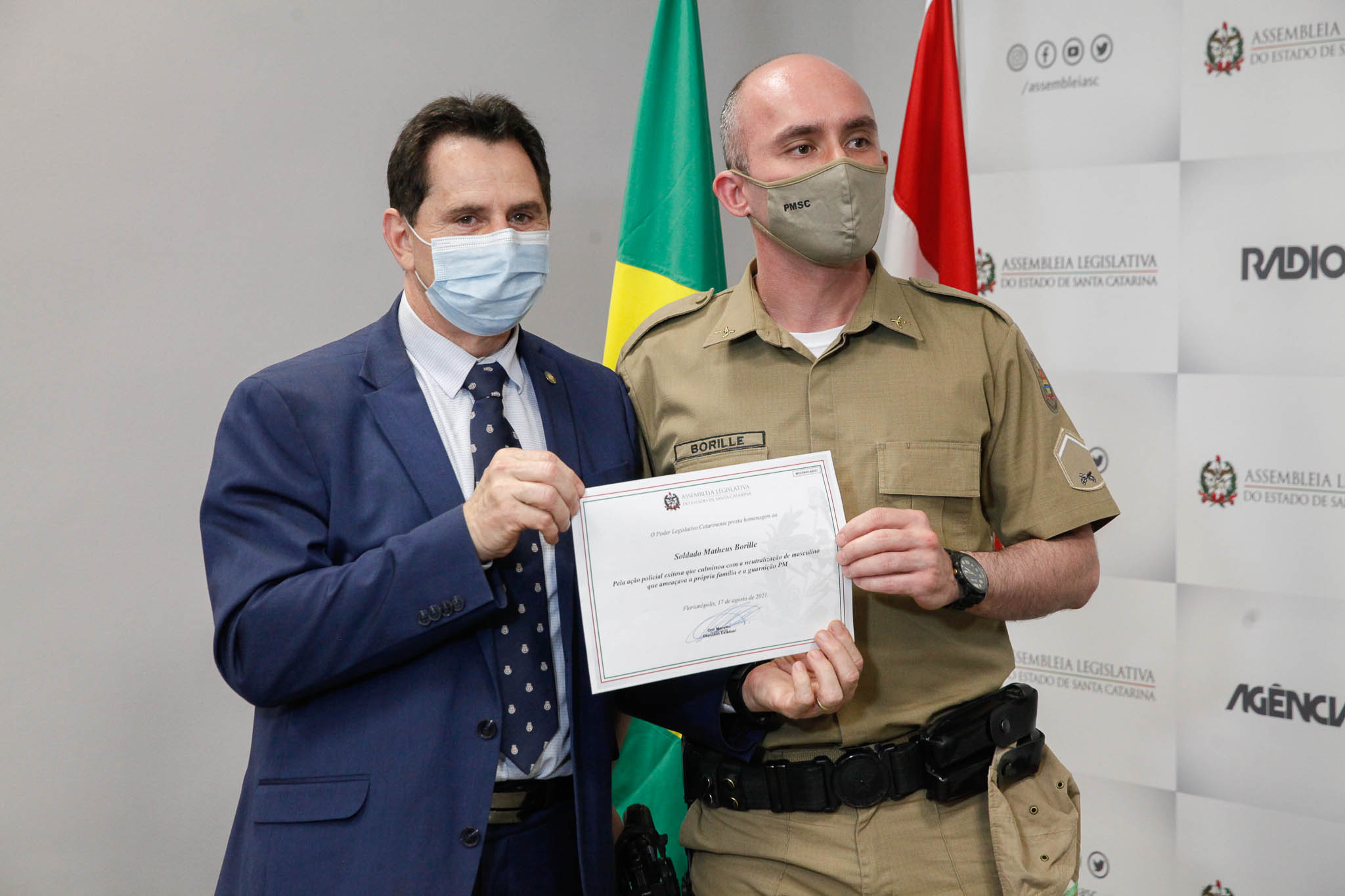 Deputado Coronel Onir Mocelin (PSL), Soldado Matheus Barille