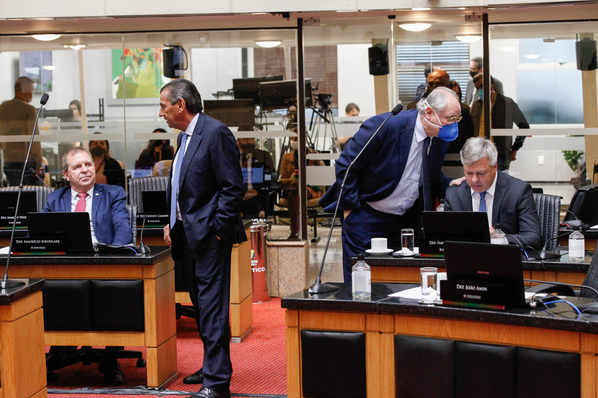 Deputado Maurício Eskudlark (PL), Deputado Júlio Garcia (PSD), Deputado Vicente Caropreso (PSDB), Deputado Fabiano da Luz (PT)
