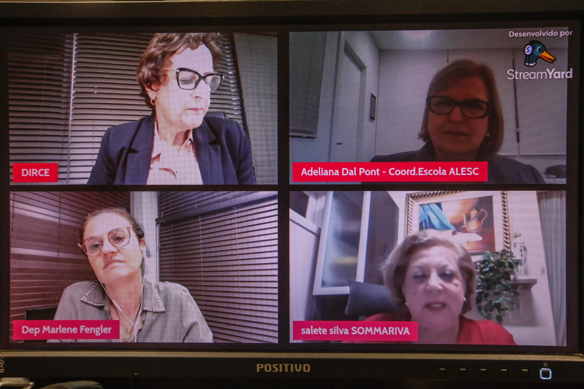 Deputada Dirce Heiderscheidt (MDB), Adeliana dal Pont, Deputada Marlene Fengler (PSD), Salete Silva Sommariva