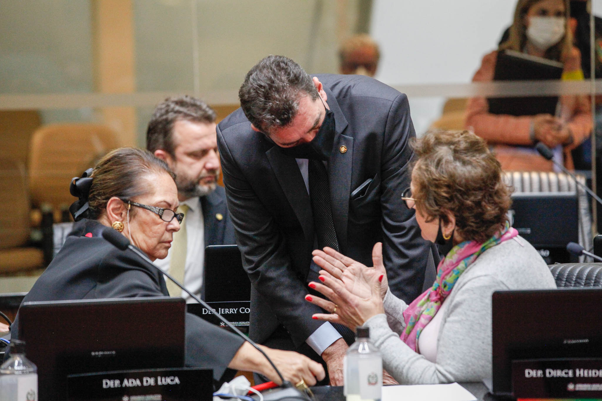 Deputada Ada Faraco de Luca (MDB), Deputado Valdir Cobalchini (MDB), Deputada Dirce Heiderscheidt (MDB)