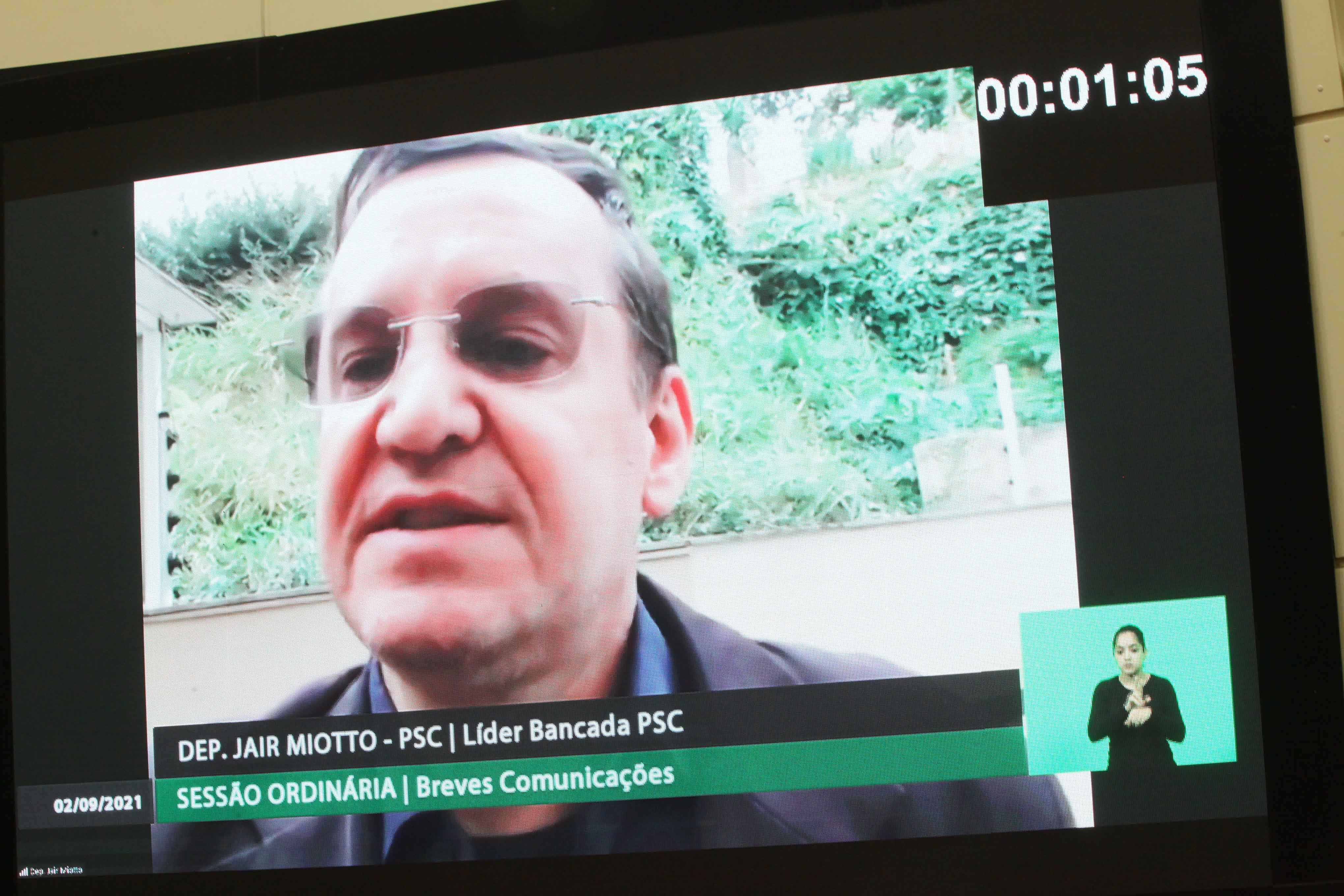 Sessão Ordinária - Deputado Jair Miotto (PSC)