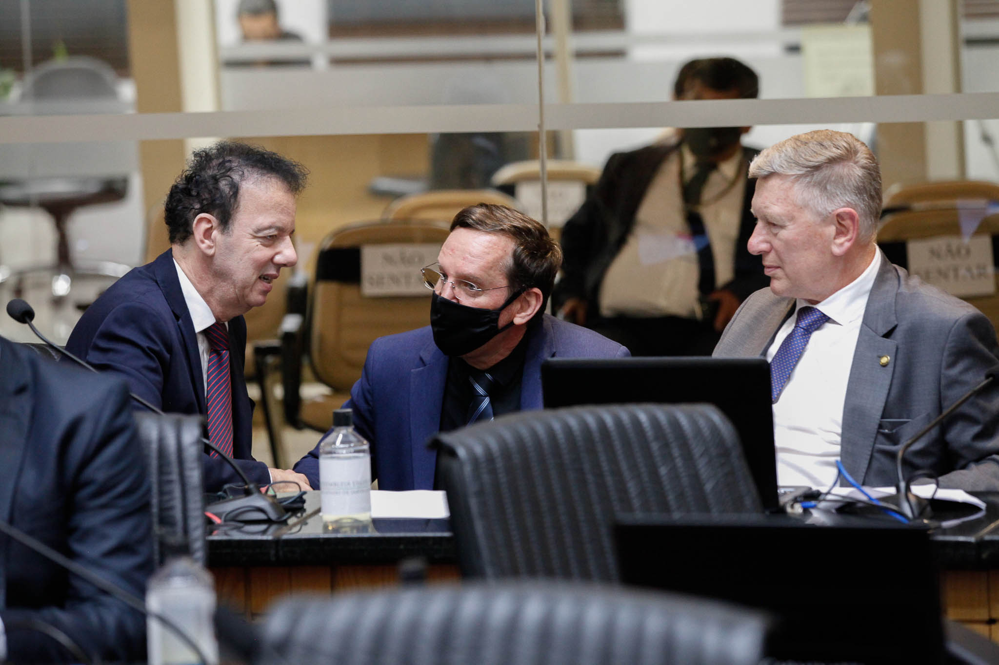 Deputado Ismael Santos (PSD), Deputado Jair Miotto (PSC), Deputado Milton Hobus (PSD)