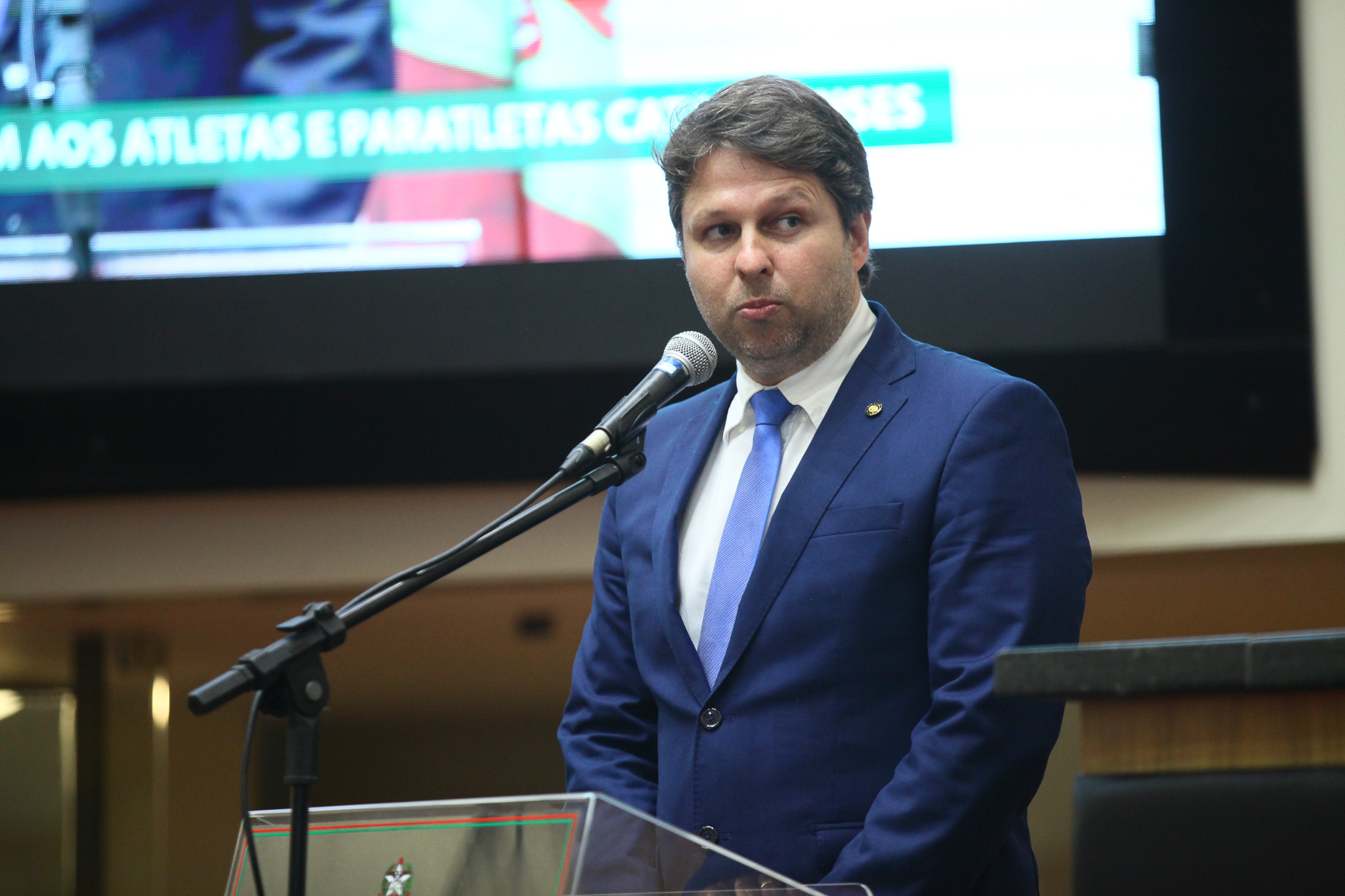 Deputado Tiago Bolan Frigo (PSL) - Sessão Especial em Homenagem aos Atletas Catarinenses que representaram o Brasil nas Olimpíadas e Paralímpiadas de Tóquio e no Campeonato Sul Americano de Atletismo Sub-20, no Peru.