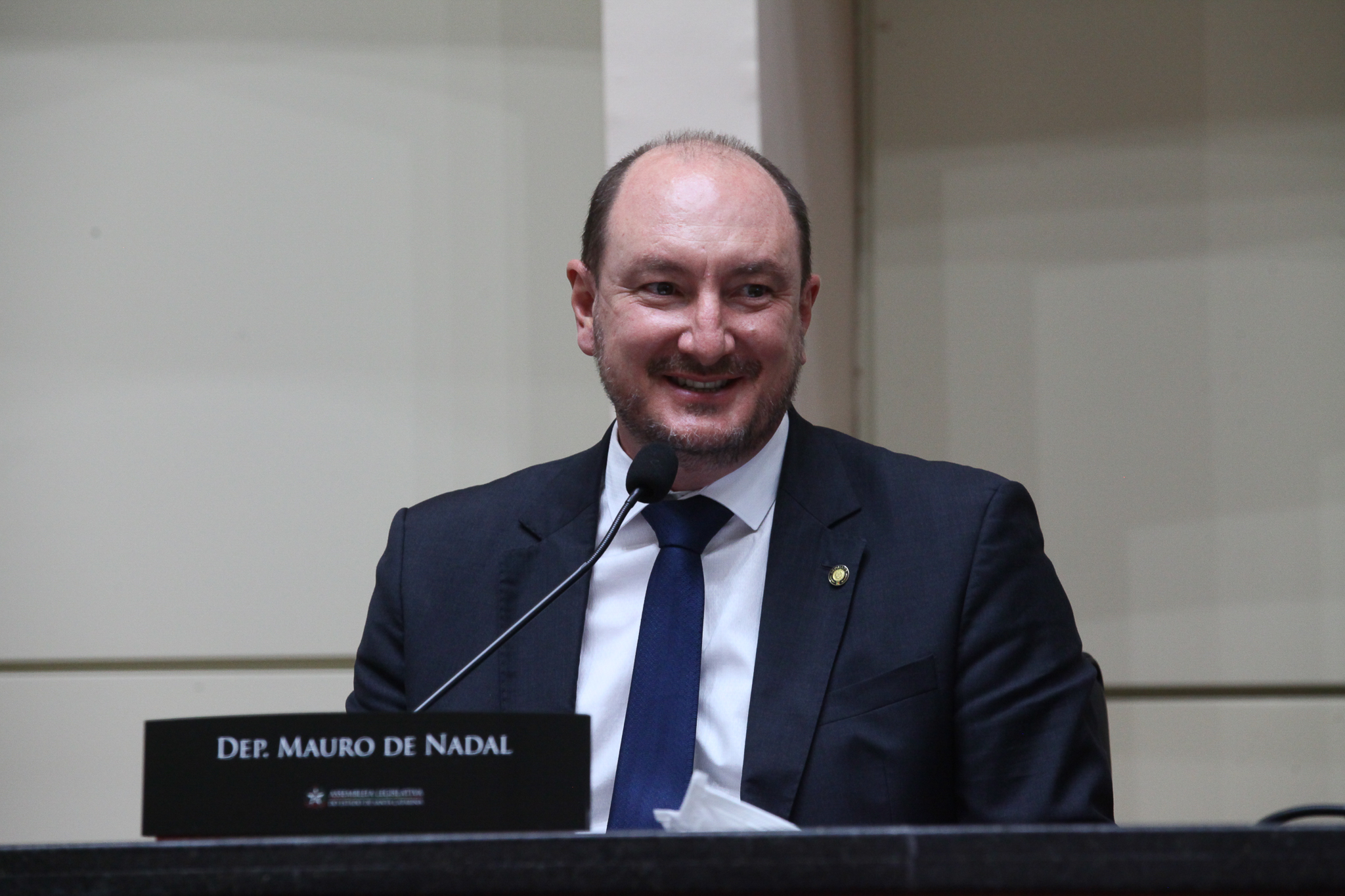 Presidente da ALESC, deputado Mauro de Nadal -  (MDB)Sessão Especial em Homenagem aos Atletas Catarinenses que representaram o Brasil nas Olimpíadas e Paralímpiadas de Tóquio e no Campeonato Sul Americano de Atletismo Sub-20, no Peru.