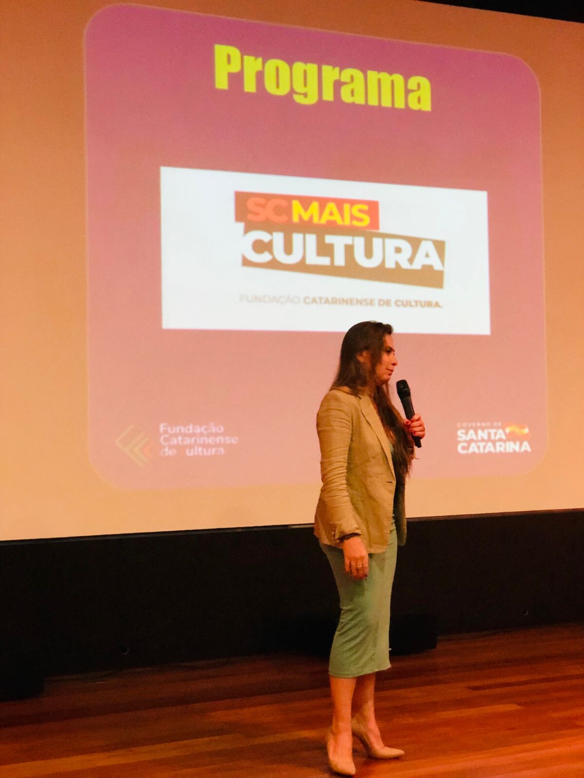 Paulinha prestigiou lançamento do Programa SC Mais Cultura