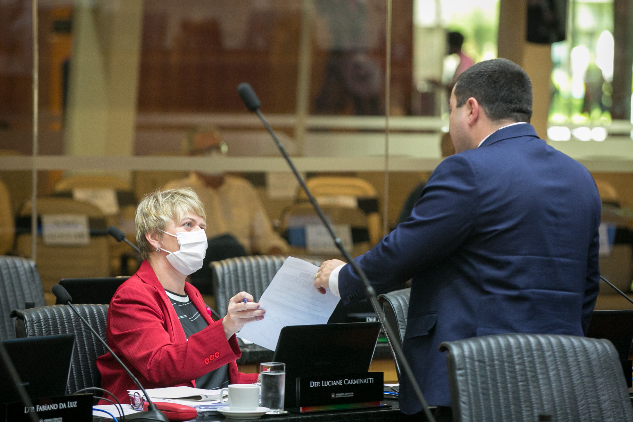 Deputada Luciane Carminatti (PT) e Deputado Ricardo Alba (PSL)