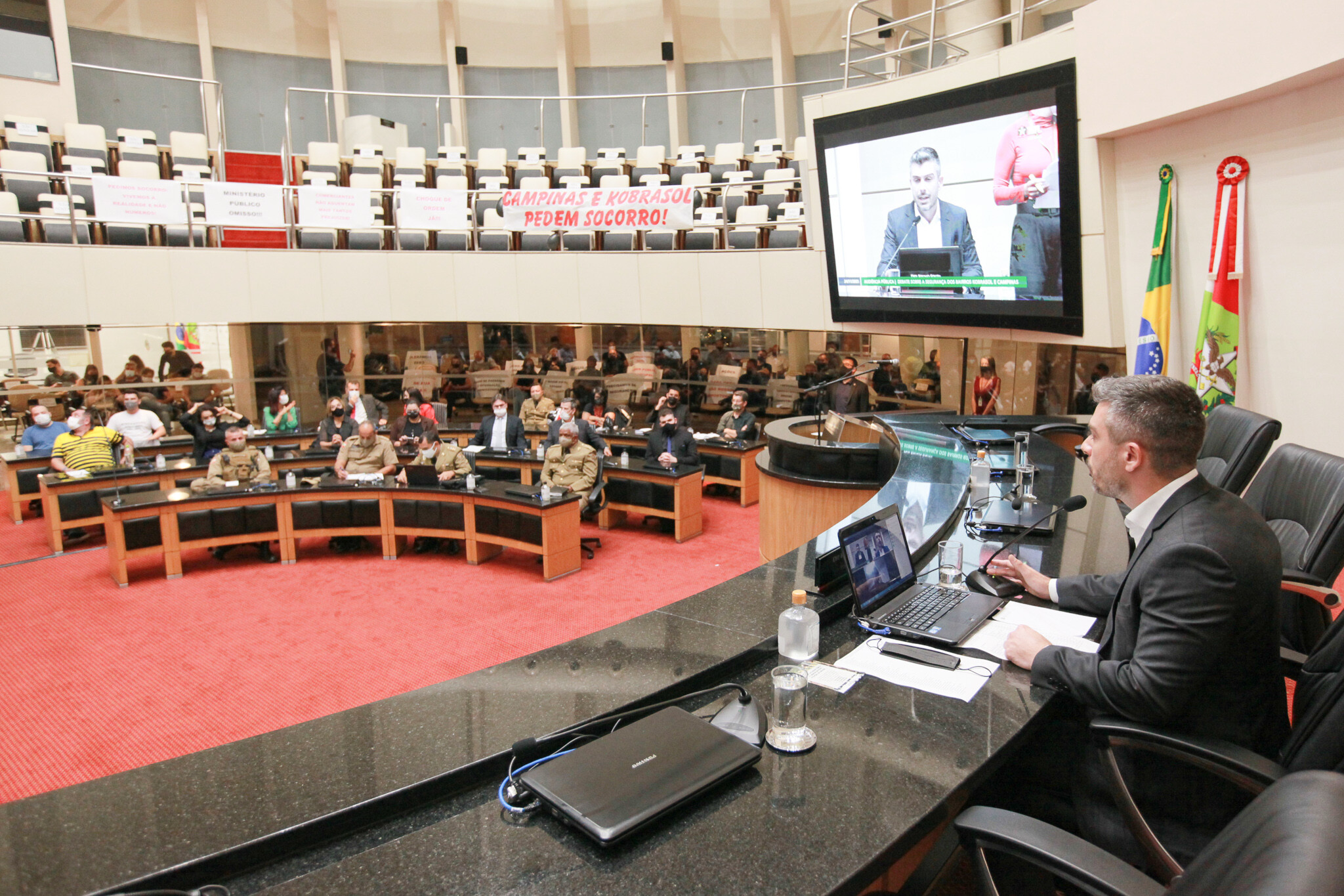 Audiência pública debateu aumento da criminalidade nos bairros de Campinas e Kobrasol, região que fica no limite entre São José e Florianópolis