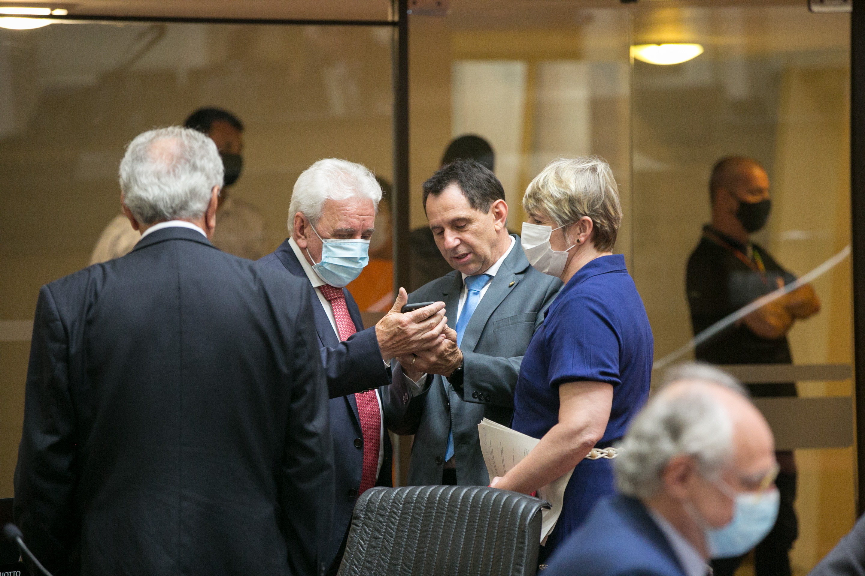 Deputado Moacir Sopelsa (MDB), Deputado Coronel Mocellin (PSL) e Deputada Luciane Carminatti (PT)