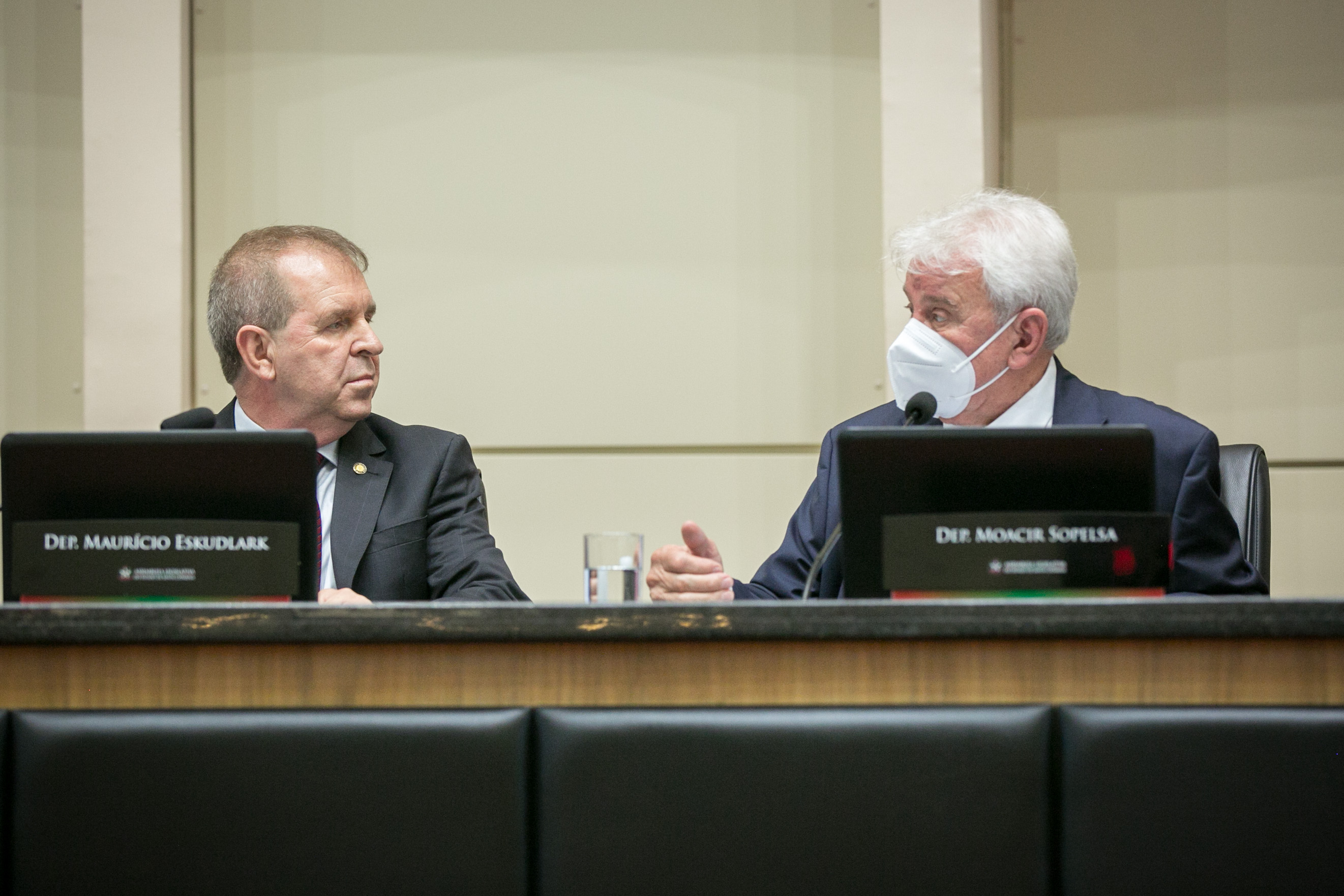 Deputado Maurício Eskudlark (PL) e Deputado Moacir Sopelsa (MDB)