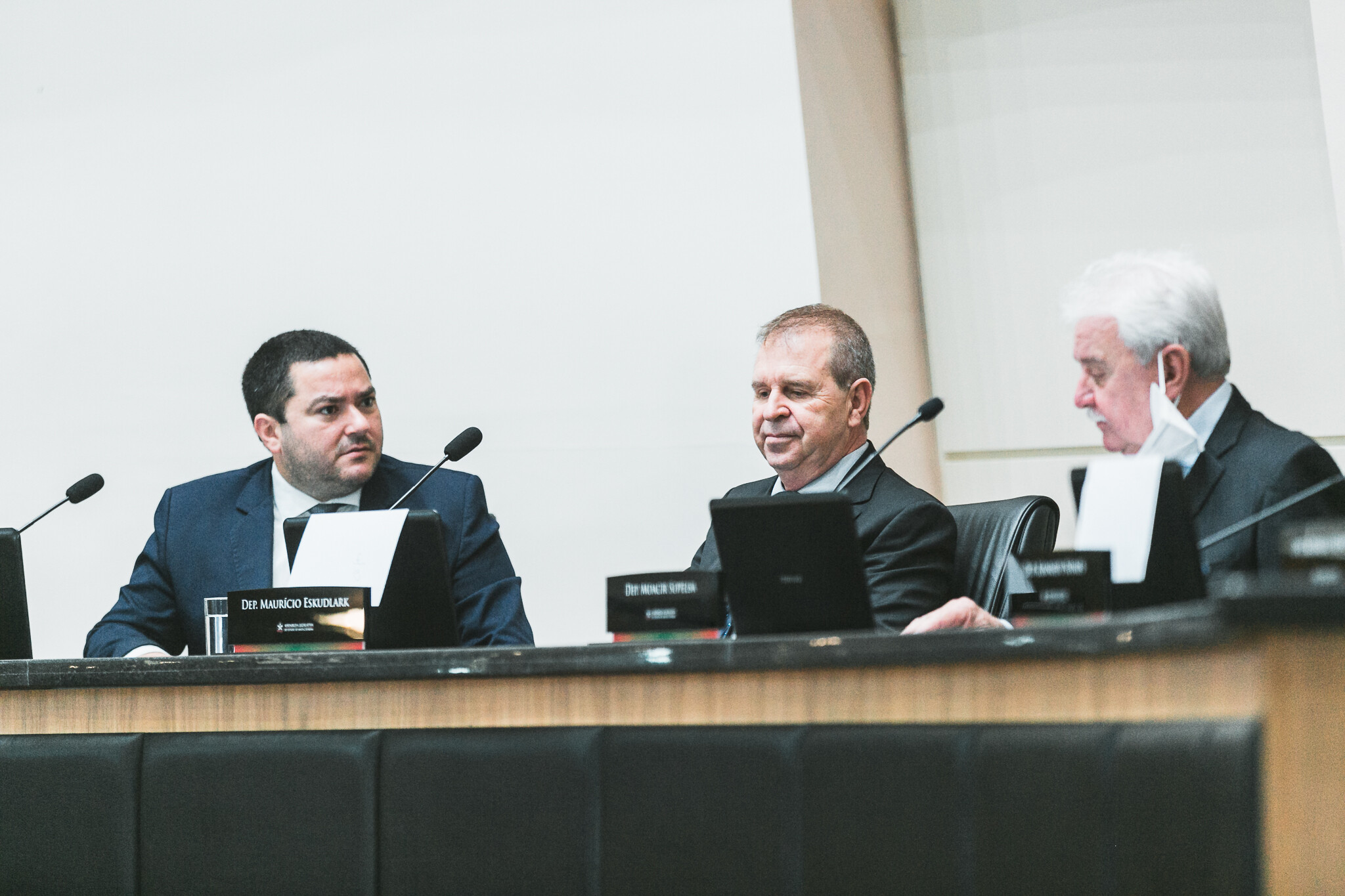 Deputados Ricardo Alba, Mauricio Eskudlark e Moacir Sopelsa