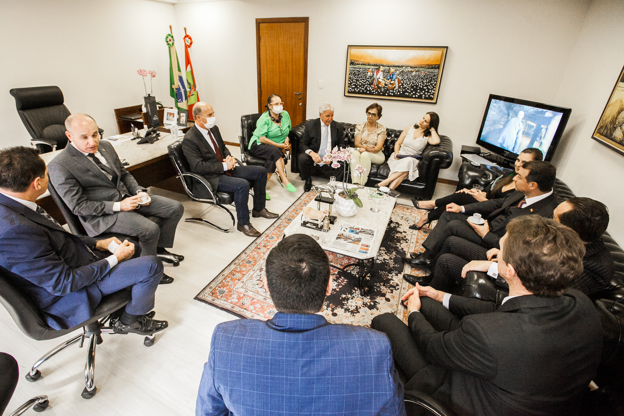 PRESIDENCIA – Presidente Moacir Sopelsa recebe governador Carlos Moises