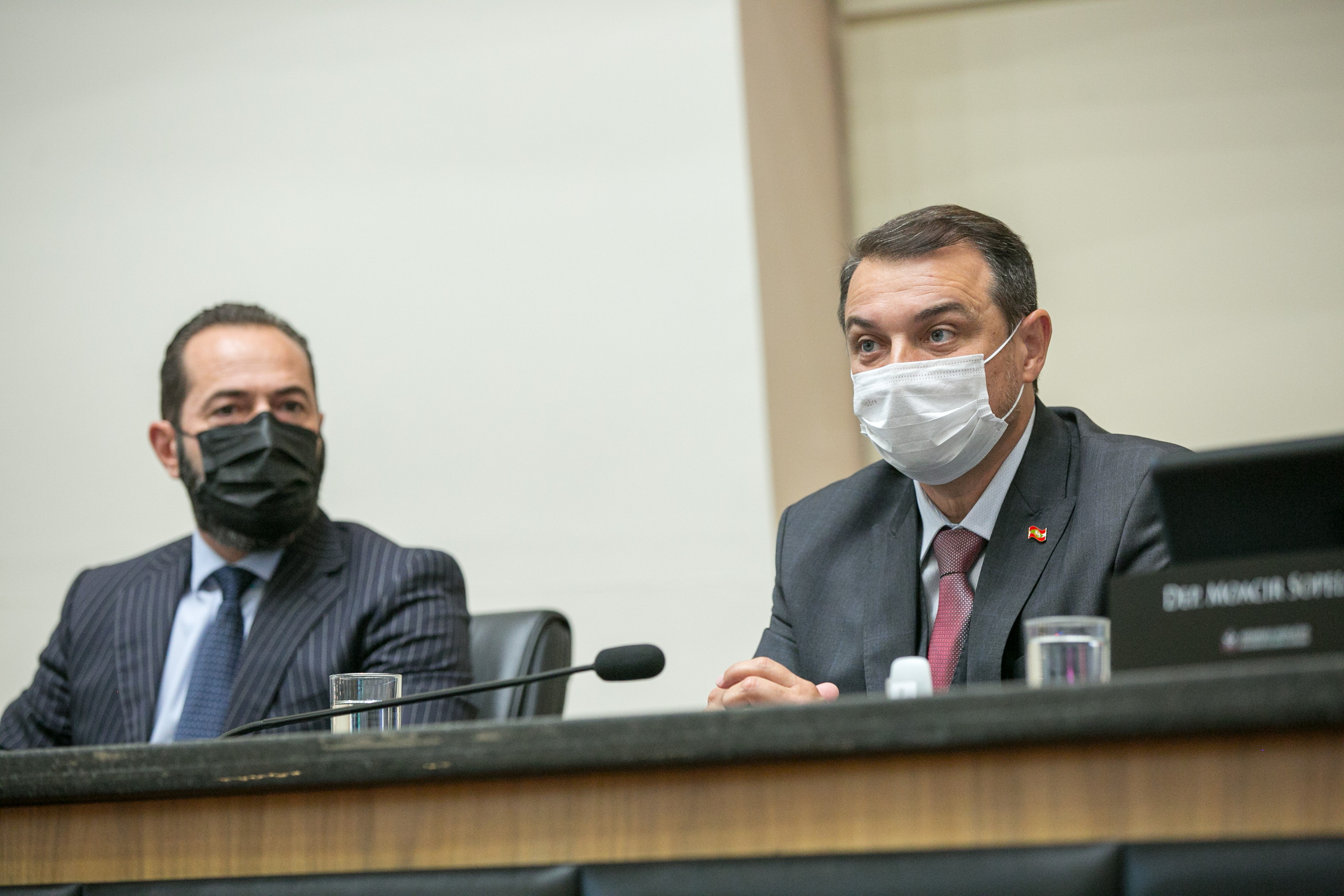 Governador Carlos Moisés e Procurador-Geral de Justiça do MPSC, Fernando da Silva Comin