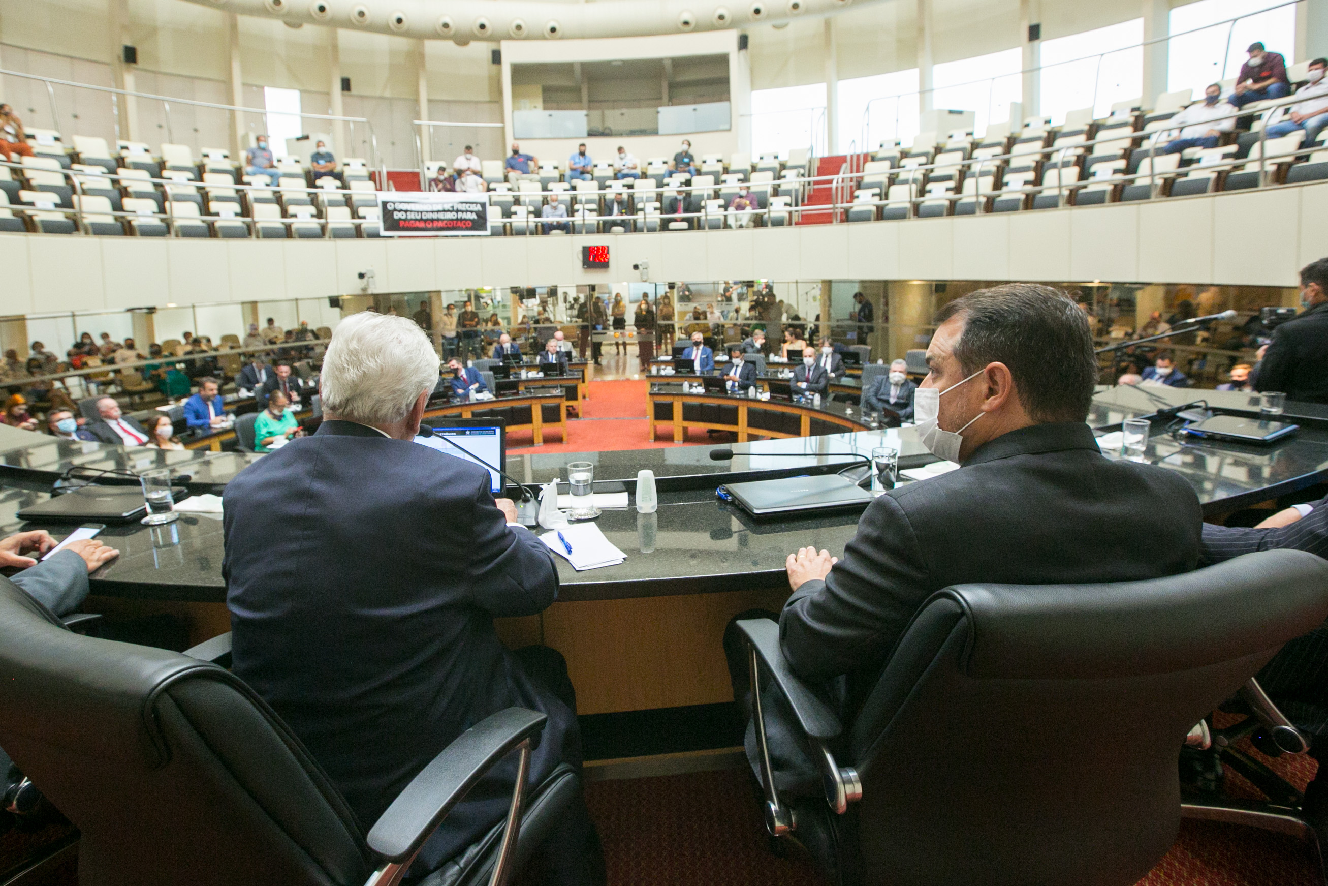 Deputado Moacir Sopelsa (MDB) e Governador Carlos Moisés