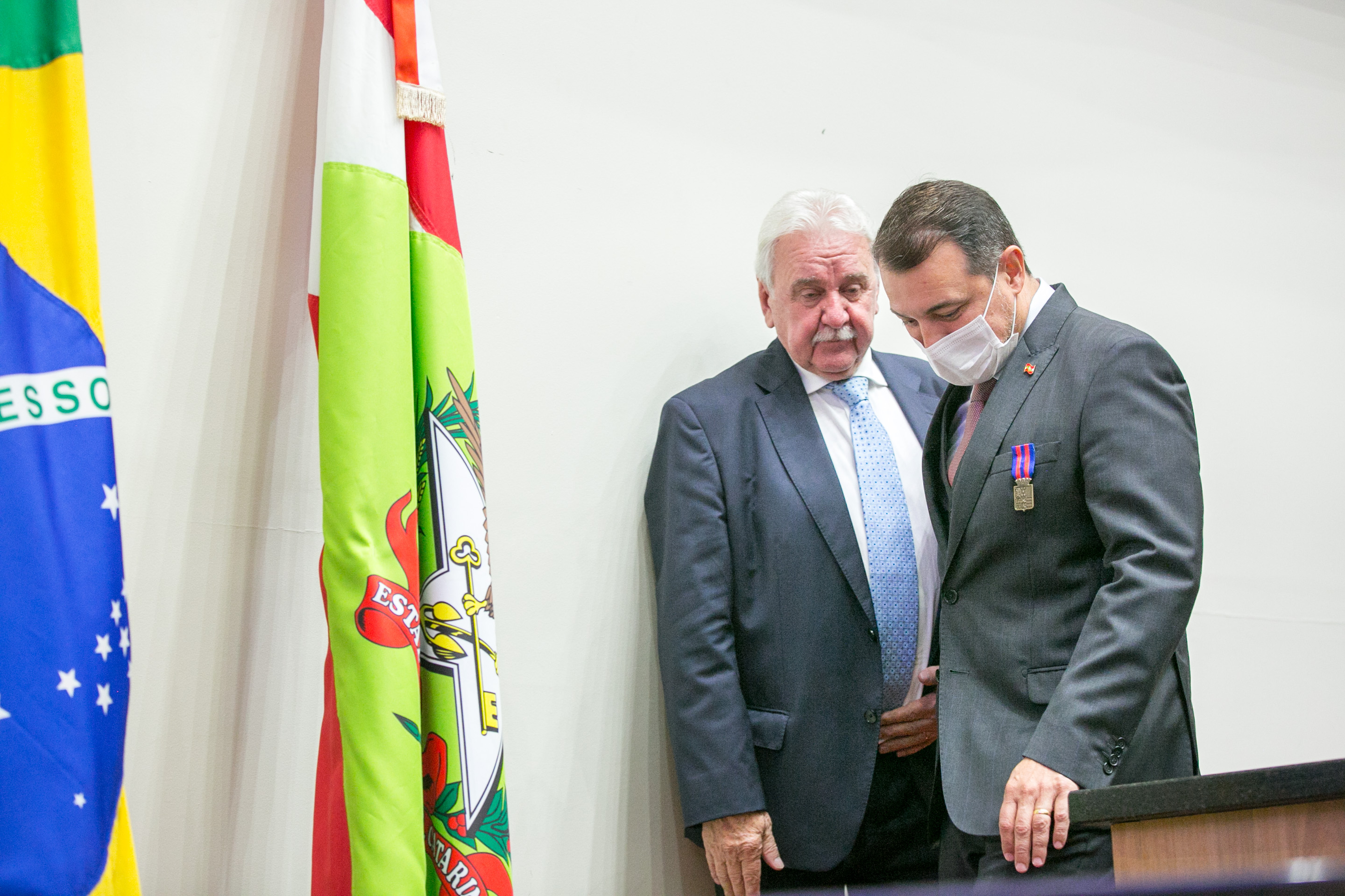 Deputado Moacir Sopelsa (MDB) e Governador Carlos Moisés