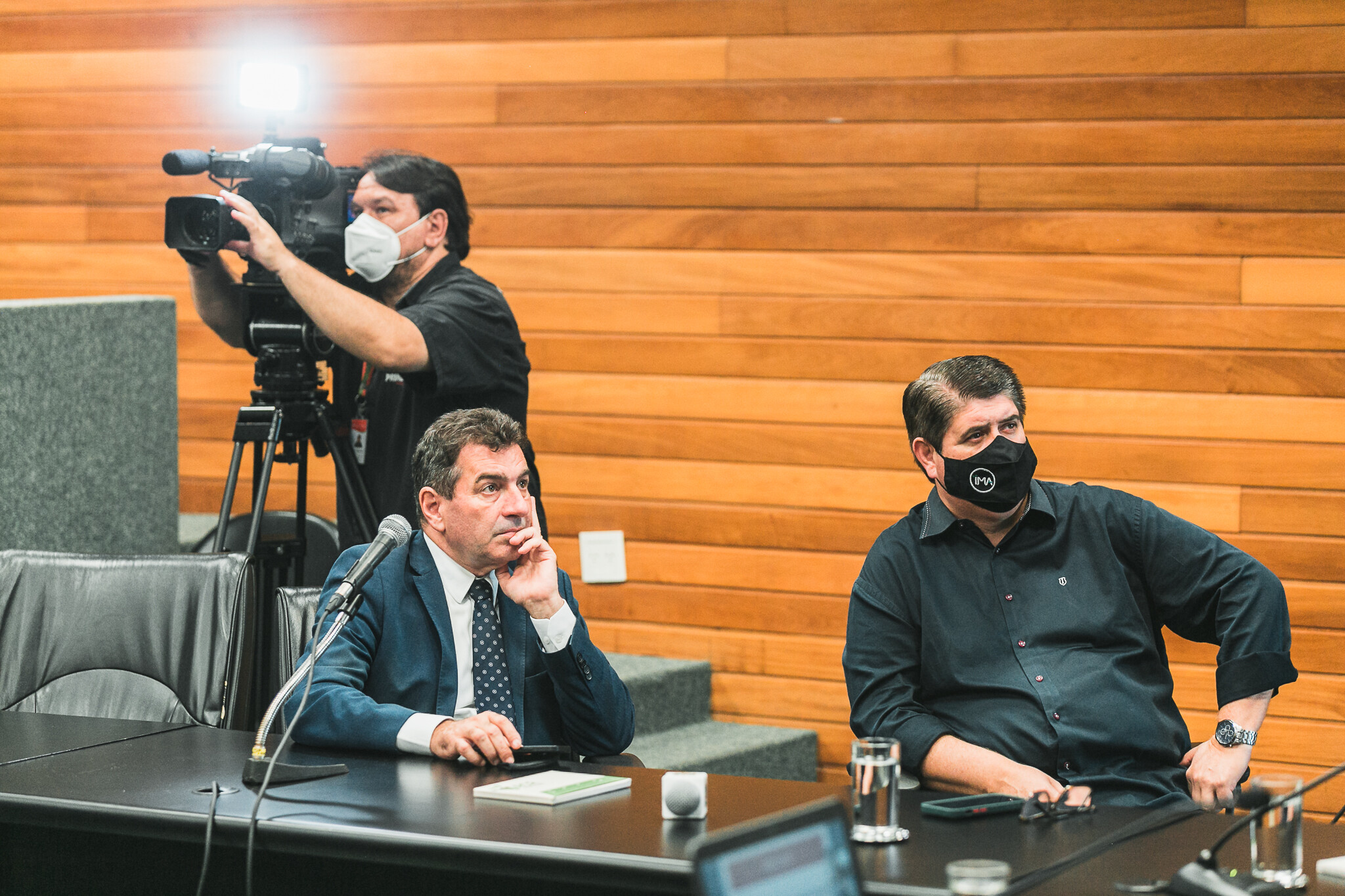 Deputado Valdir Cobalchini e o presidente do IMA, Daniel Vinícius Netto