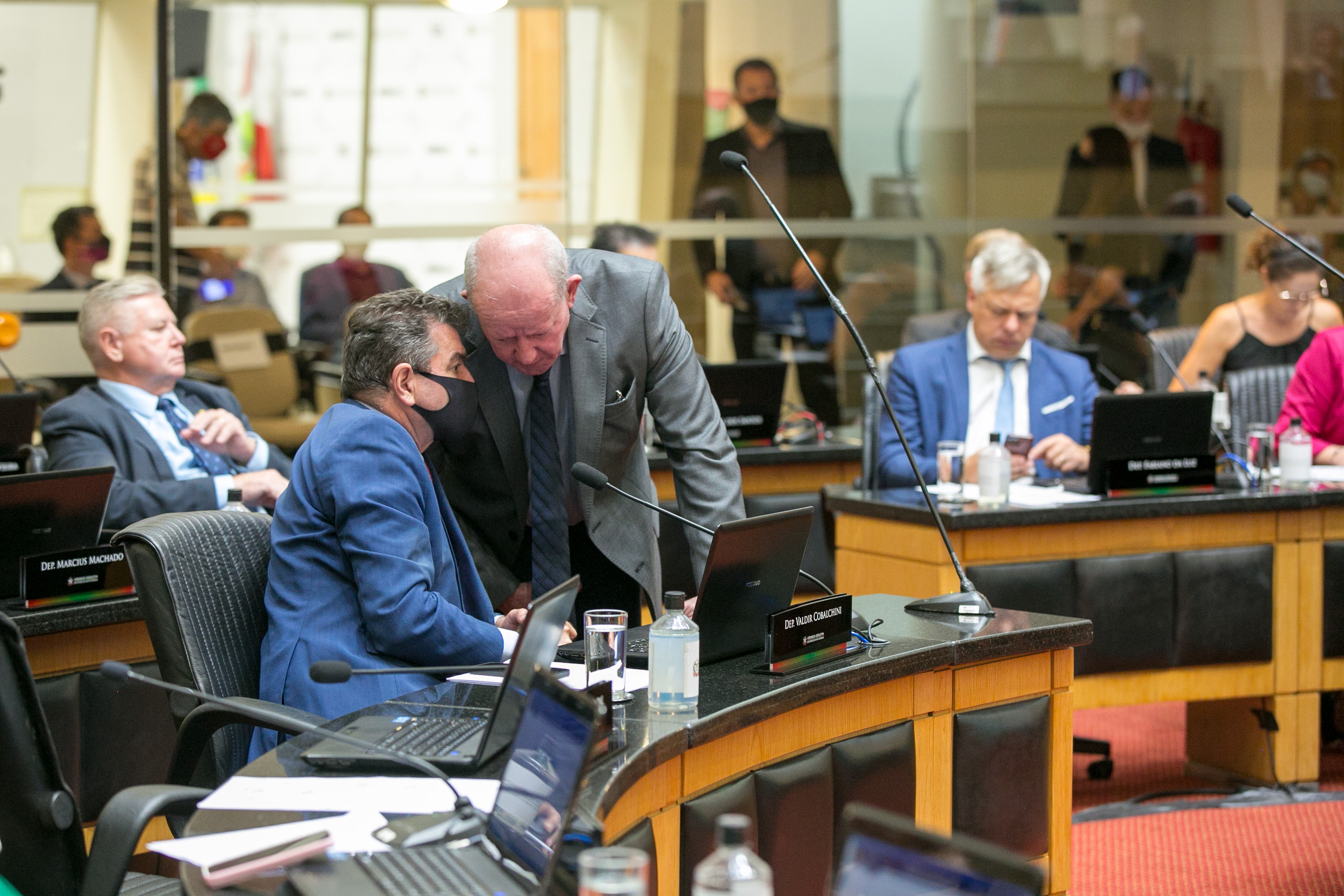 Deputado Valdir Cobalchini (MDB) e Deputado Marcos Vieira (PSDB)