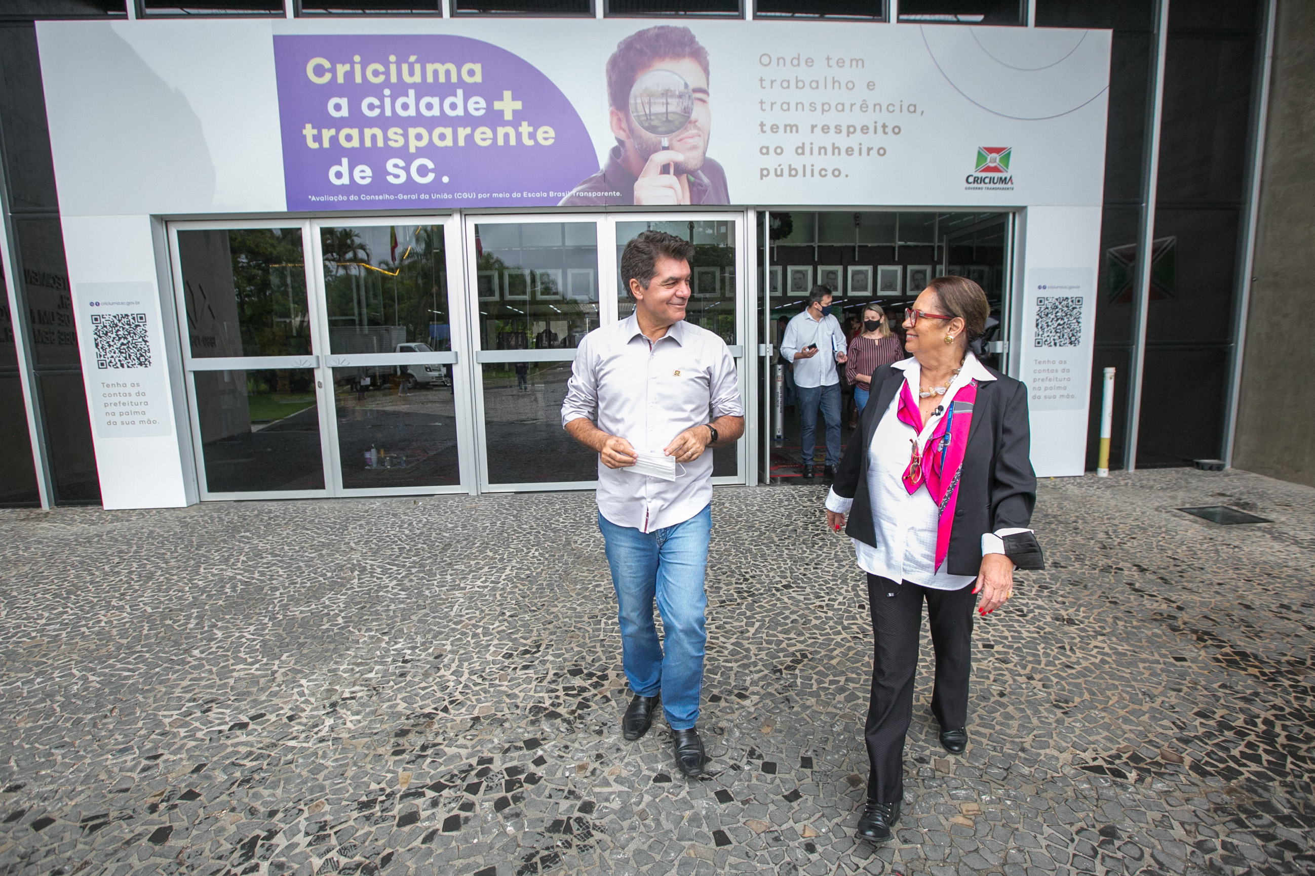 Deputada Ada De Luca (MDB) e prefeito de Criciúma, Clésio Salvaro