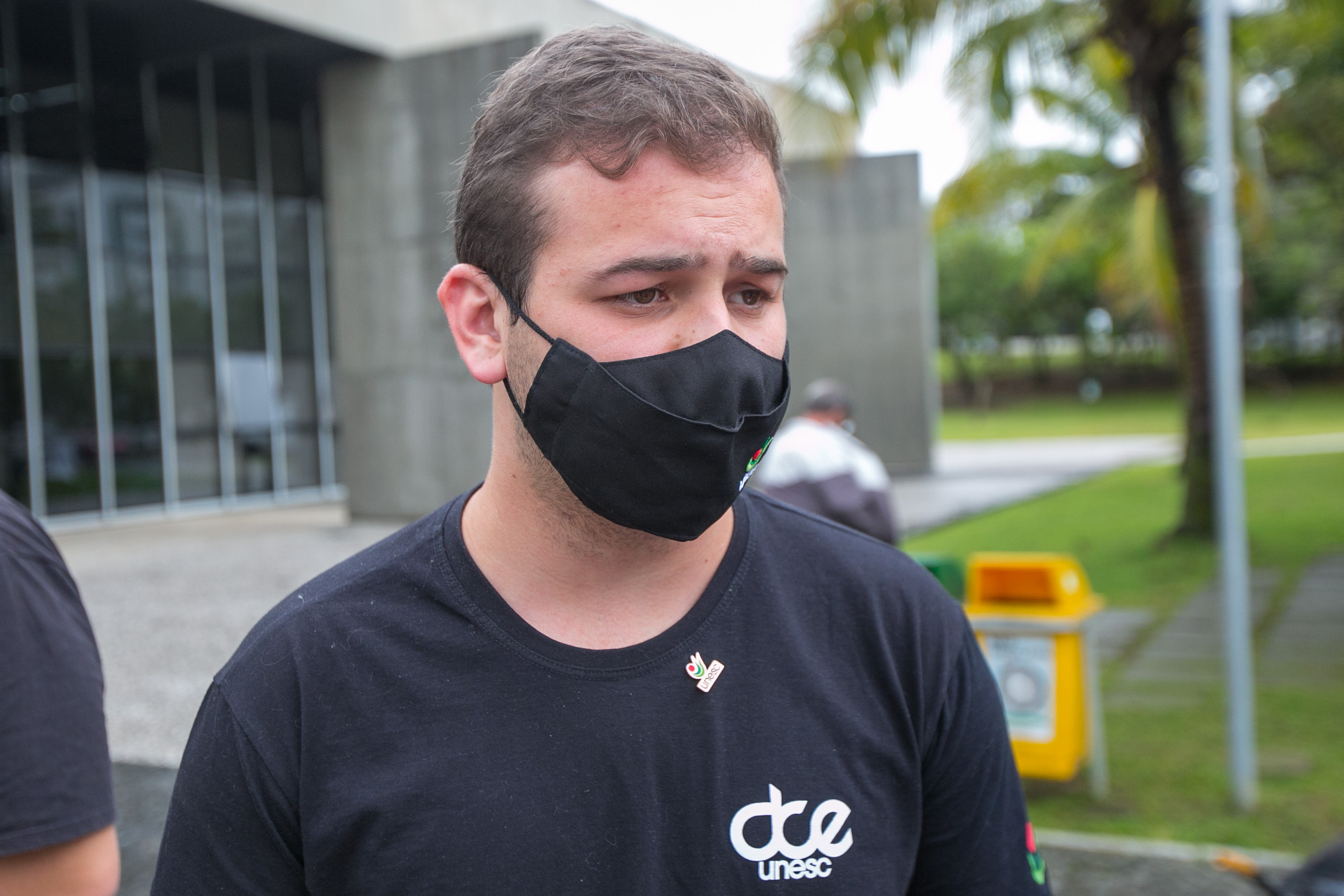 Presidente do Diretório Central dos Estudantes (DCE) da Unesc, Vitor Teixeira